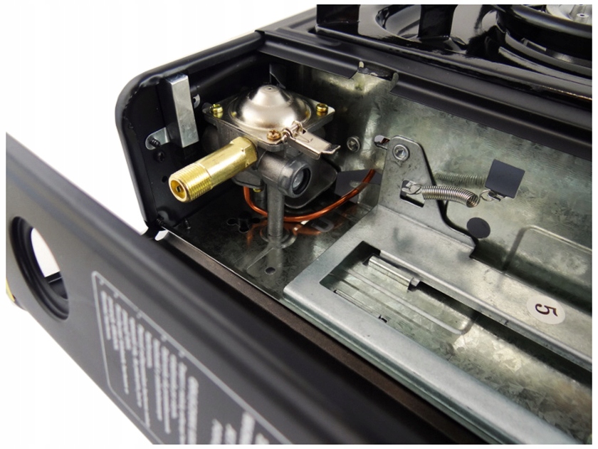 KUCHENKA TURYSTYCZNA GAZOWA POLOWA NA KARTUSZE+REDUKTOR DO BUTLI I WALIZKA Materiał żeliwo