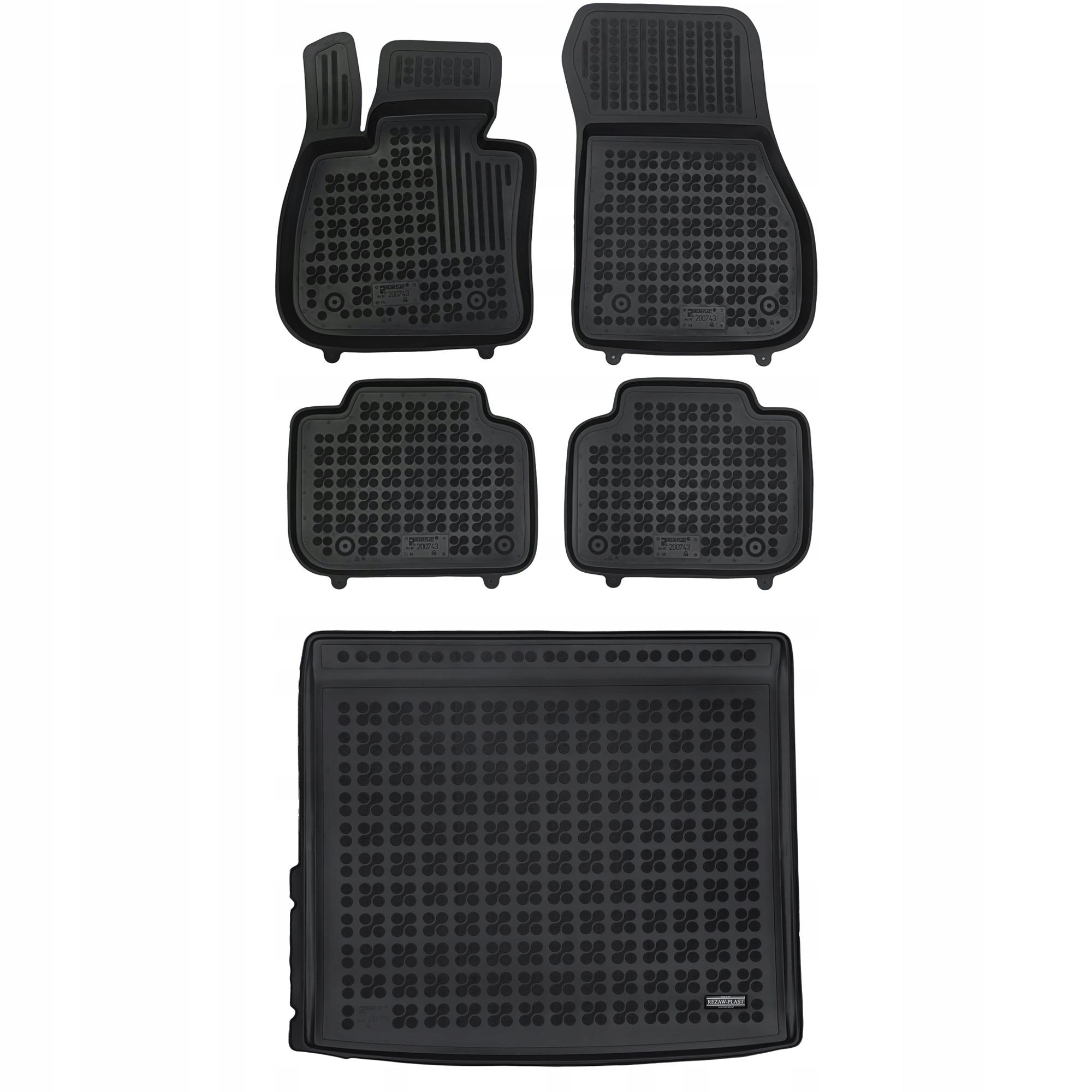 Sada koberčekov čierna gumová rohož čierna pre Bmw X2 II (U10) od 2023