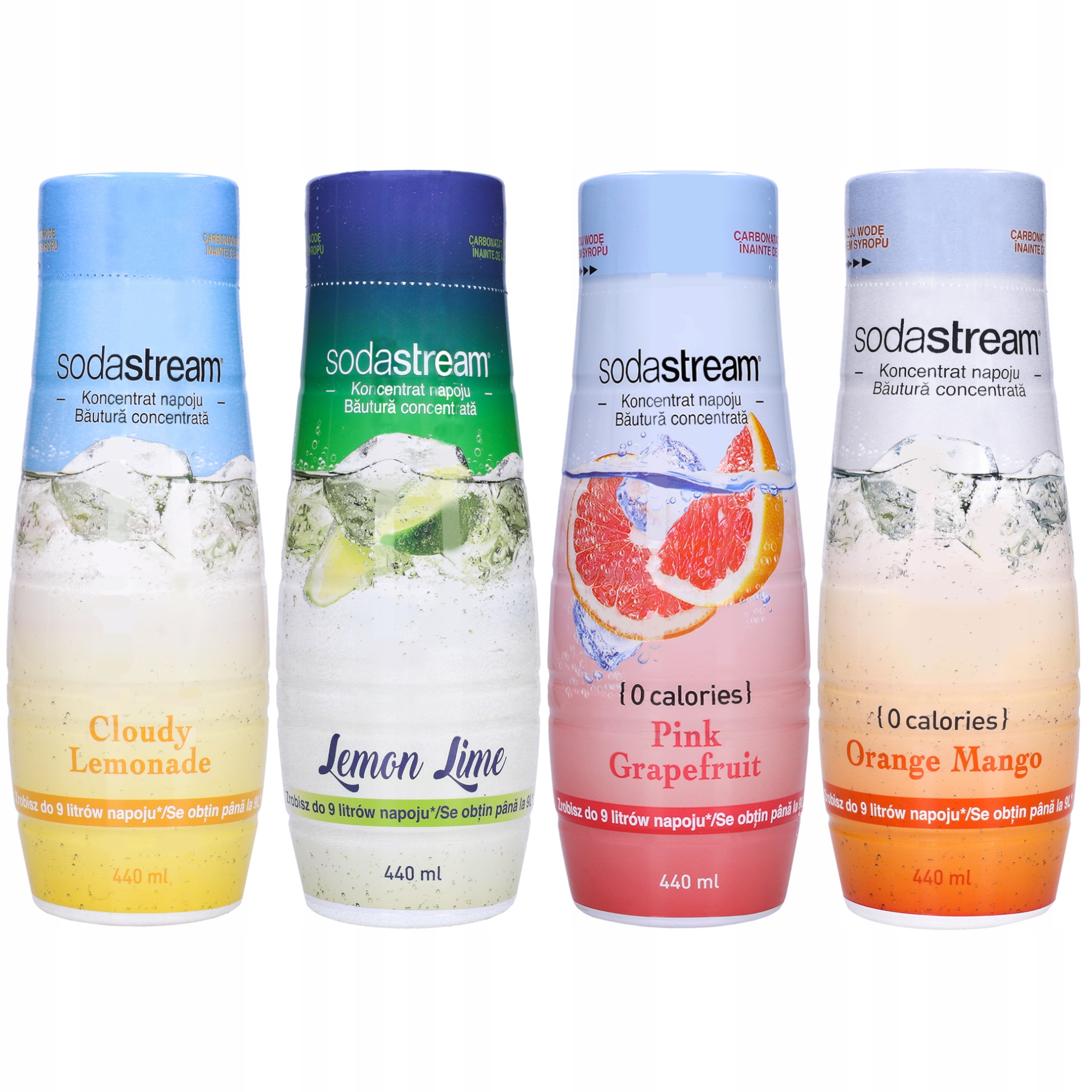 Zestaw syropów smakowych SodaStream koncentrat sok do saturatora 440ml