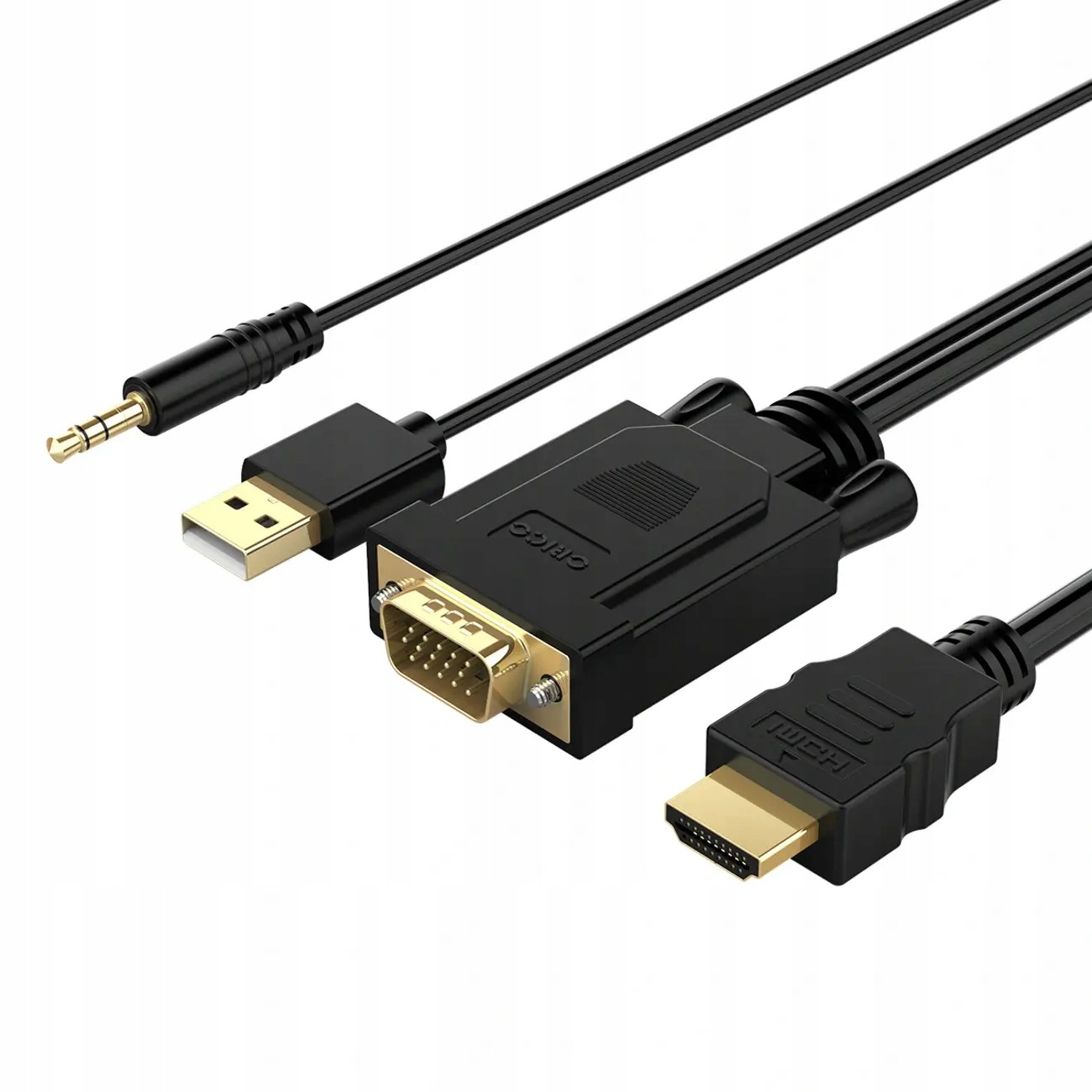 Kabel Orico XD- Vath Vga i mini jack 3. 5 mm do Hdmi Full Hd 60 Hz z Usb 5