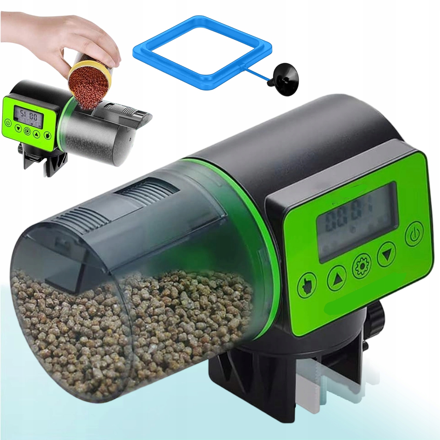 Levně Automatické Krmítko Pro Ryby 200 ML S Univerzální Montáží A LCD