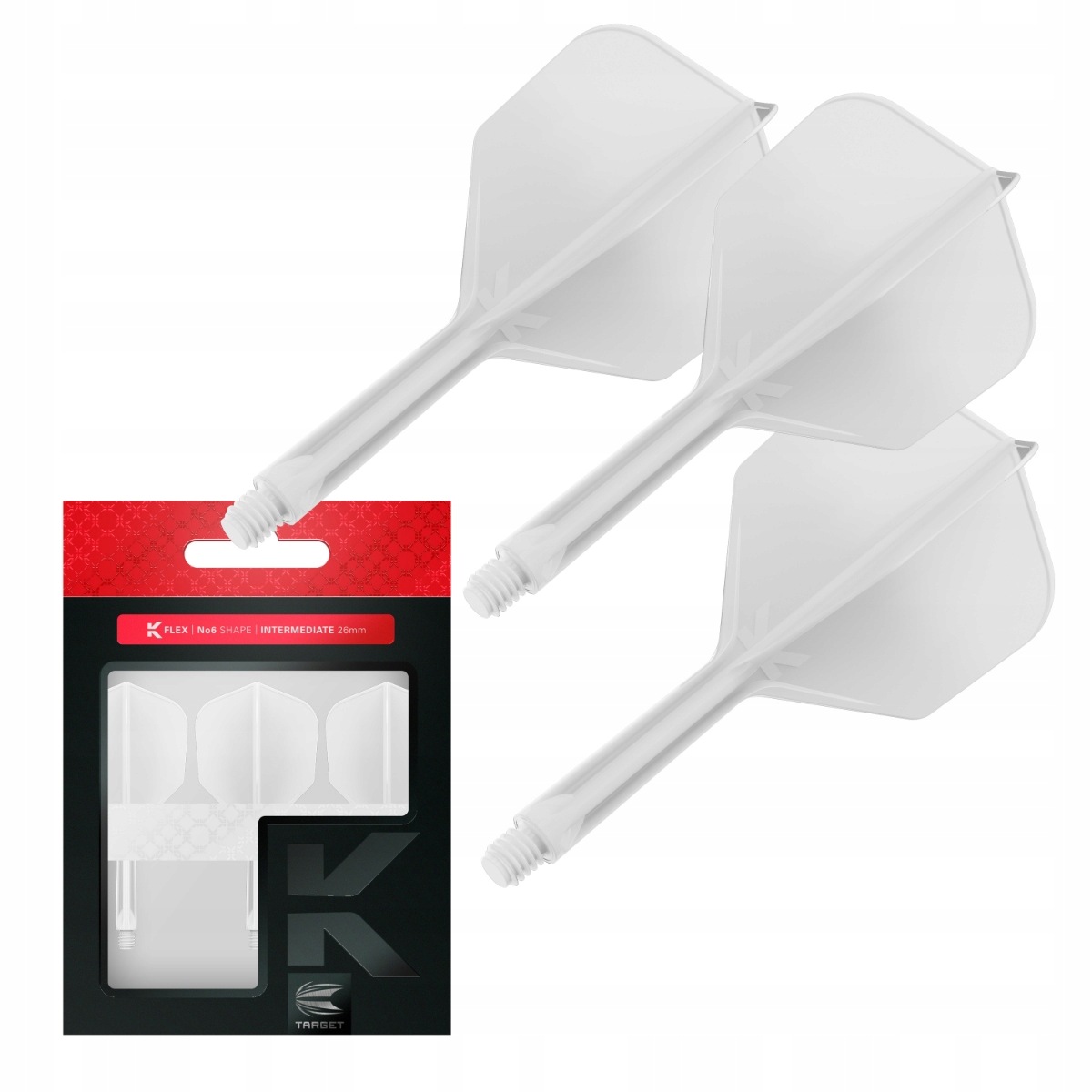 System Target K-Flex Piórka Shafty Dart Small No.6 Białe Intermed