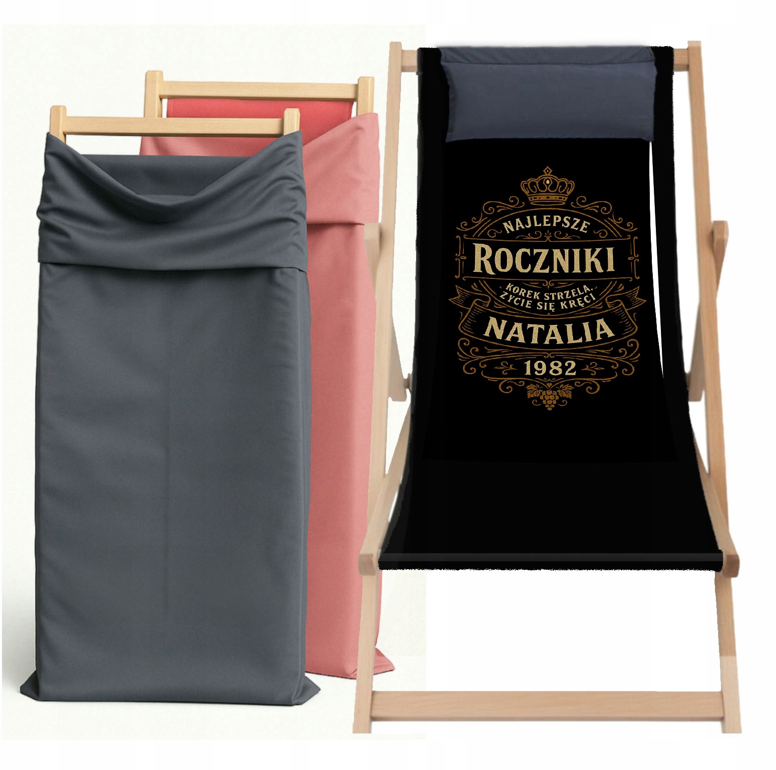 Leżak na Urodziny 40 50 60 Lat Imię Poduszka Pokrowiec