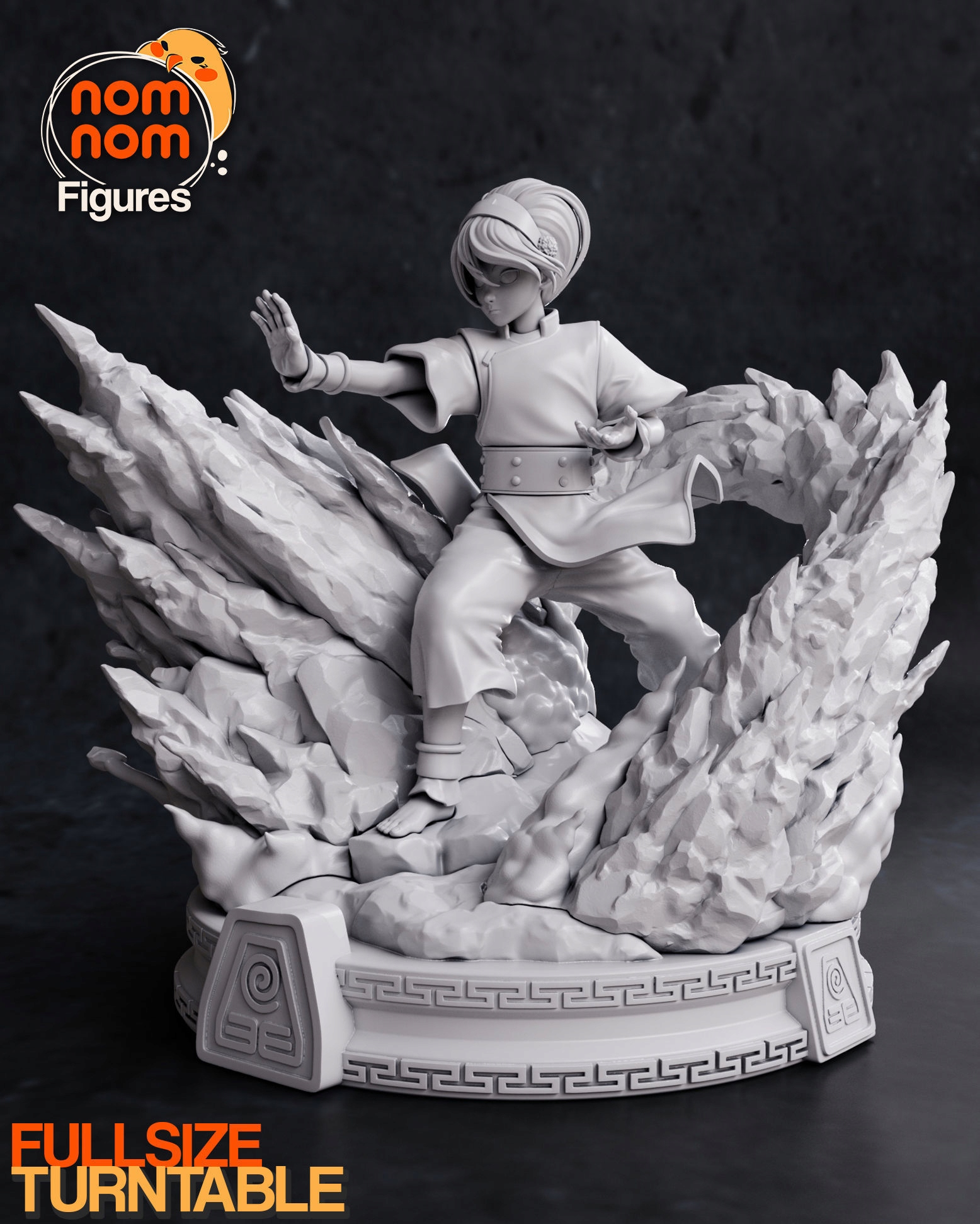 Figurka Toph z Avatar The Last Airbender Pryskyřice NomNom Model 3D Tisk