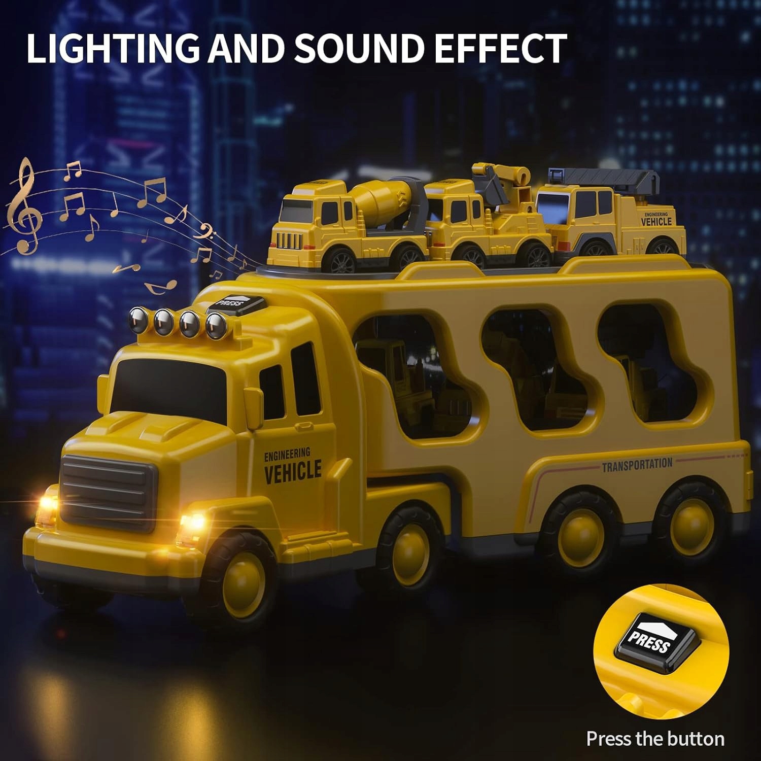 CIĘŻARÓWKA LAWETA POMOC DROGOWA AUTA TRANSPORTER KOPARKA BETONIARKA WOOPIE Marka Woopie