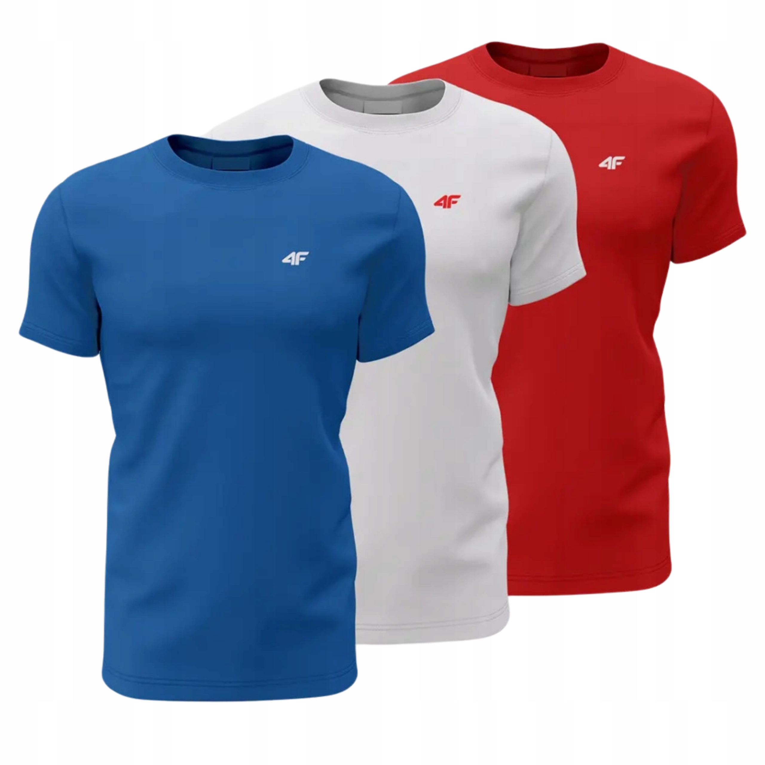 Koszulka 4F Męska T-shirt Zestaw Sportowy Bawełniany Komplet 3PAK Limit L
