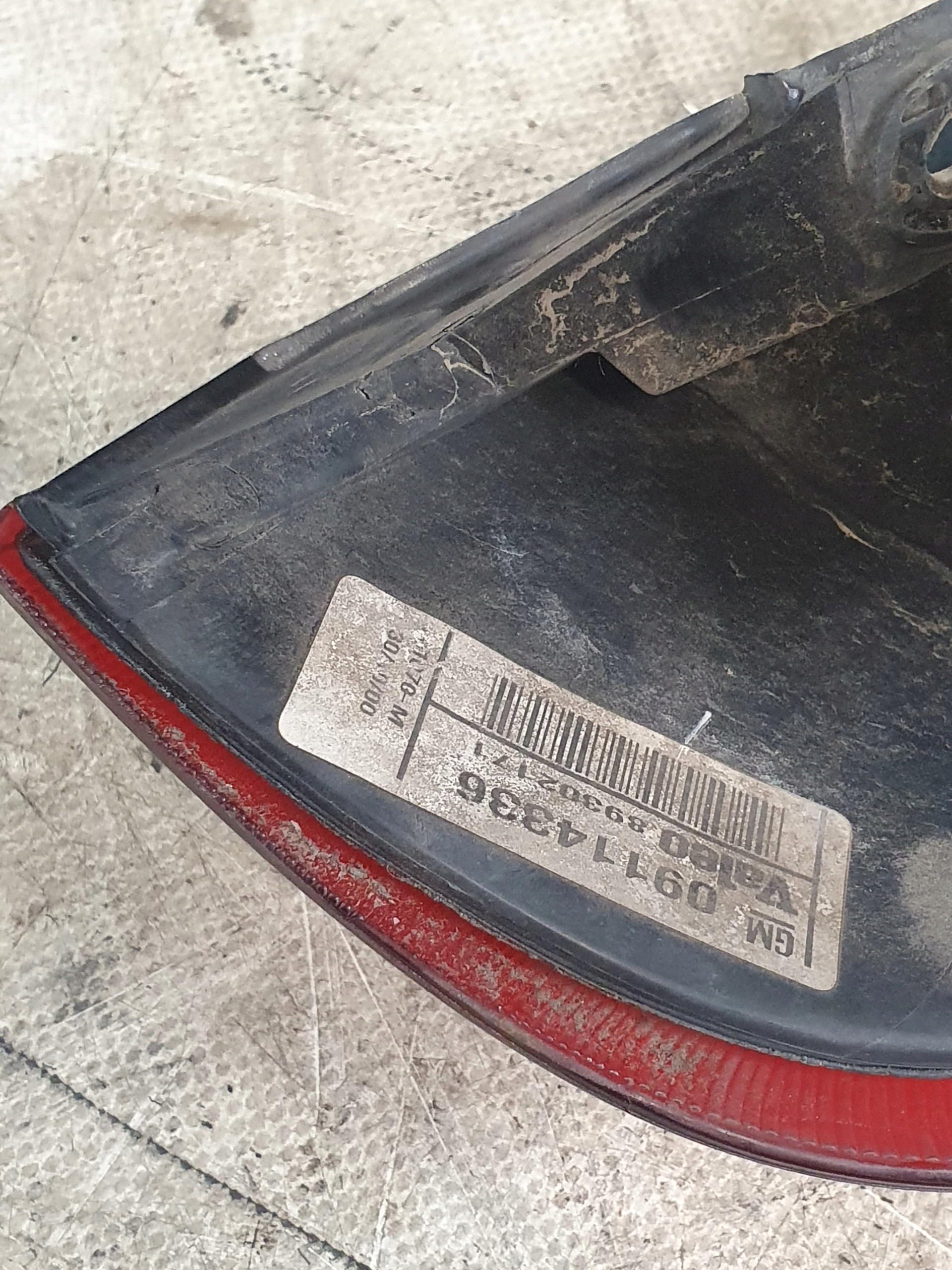 light left rear part OPEL CORSA C 01r.