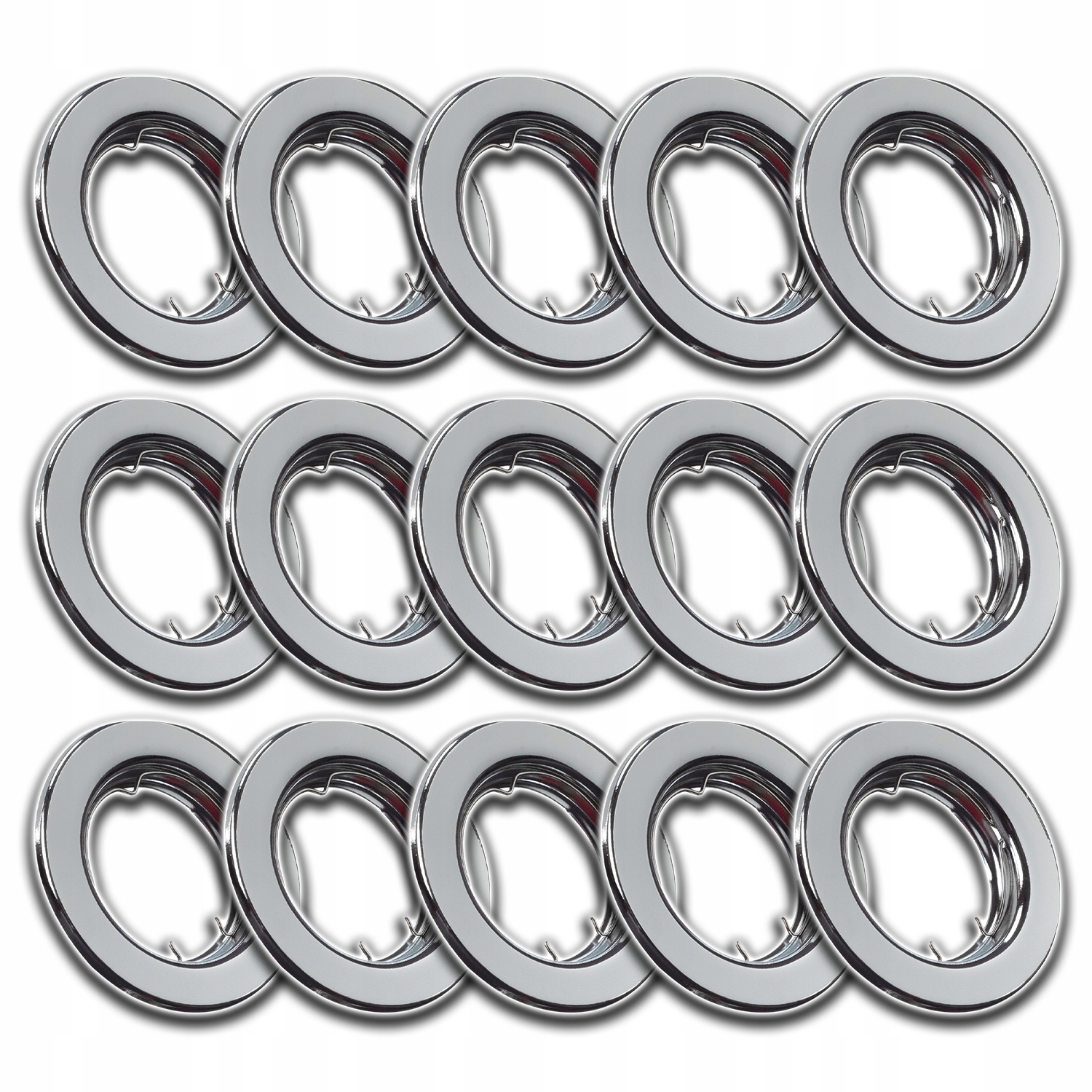 15xHLINÍKOVÉ Stropní Svítidlo Halogen Kruhové Očko Na Strop Chrom