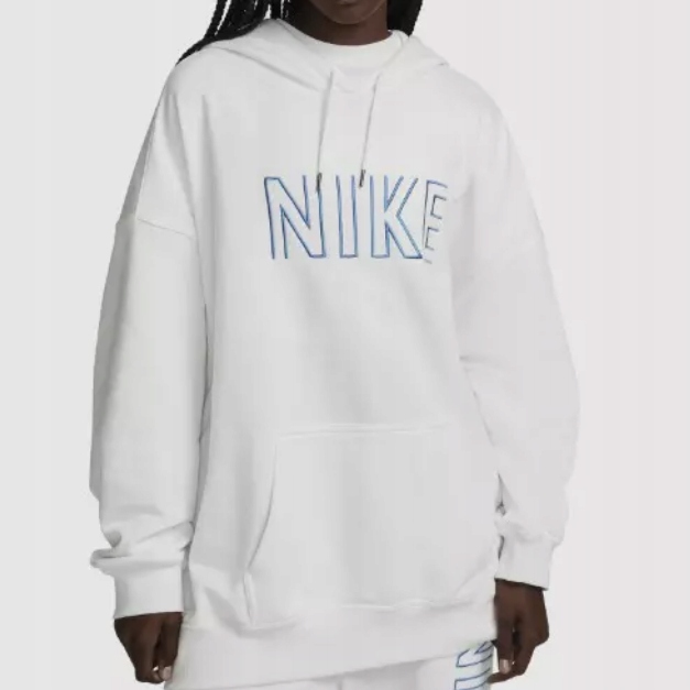 Mikina bílá s kapucí Nike Sportswear Oversize FJ4915-121 vel. S
