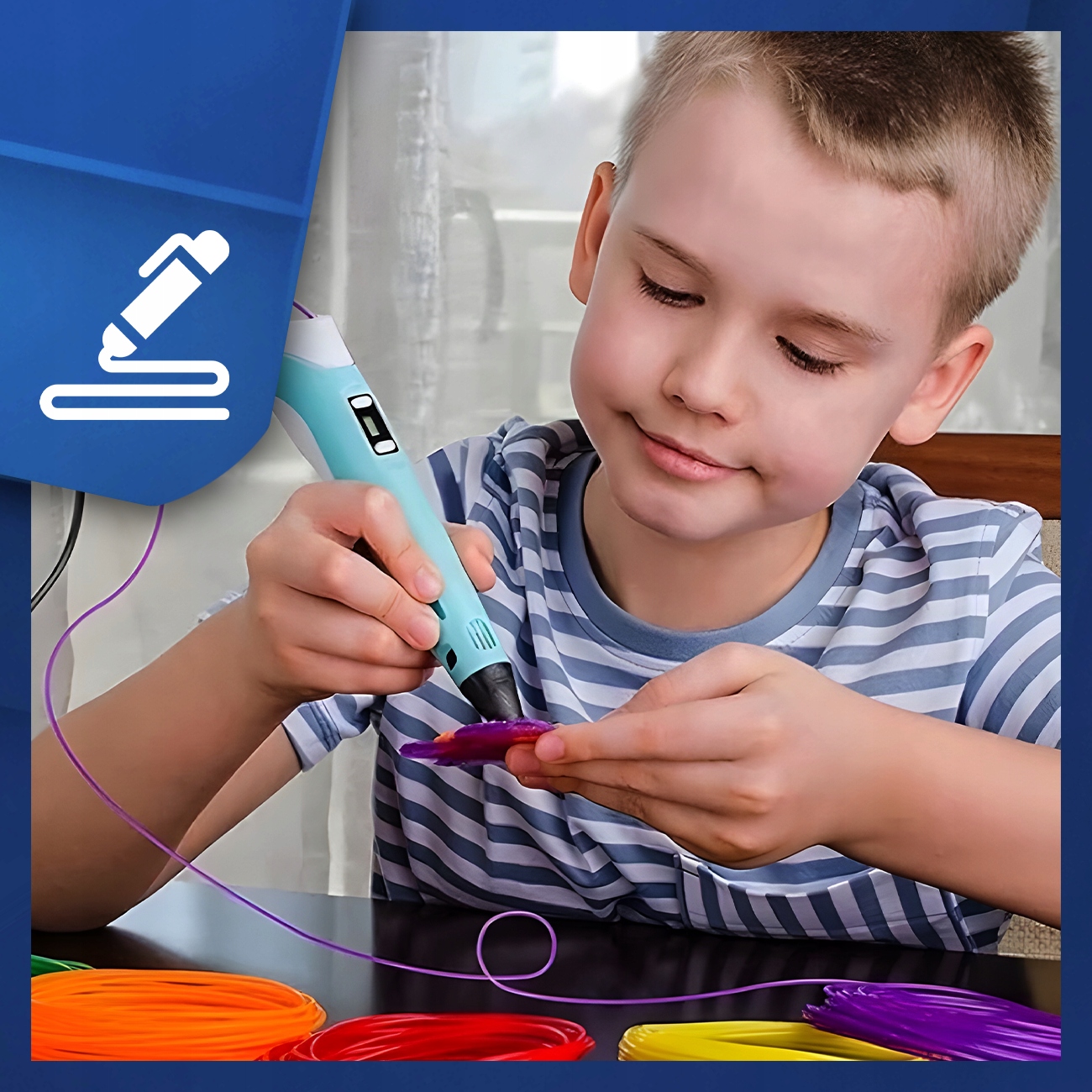 DŁUGOPIS 3D DRUKARKA 3D MAGICZNY PEN DLA DZIECI ZESTAW 510METRÓW WKŁADY PLA Marka MAX SELL