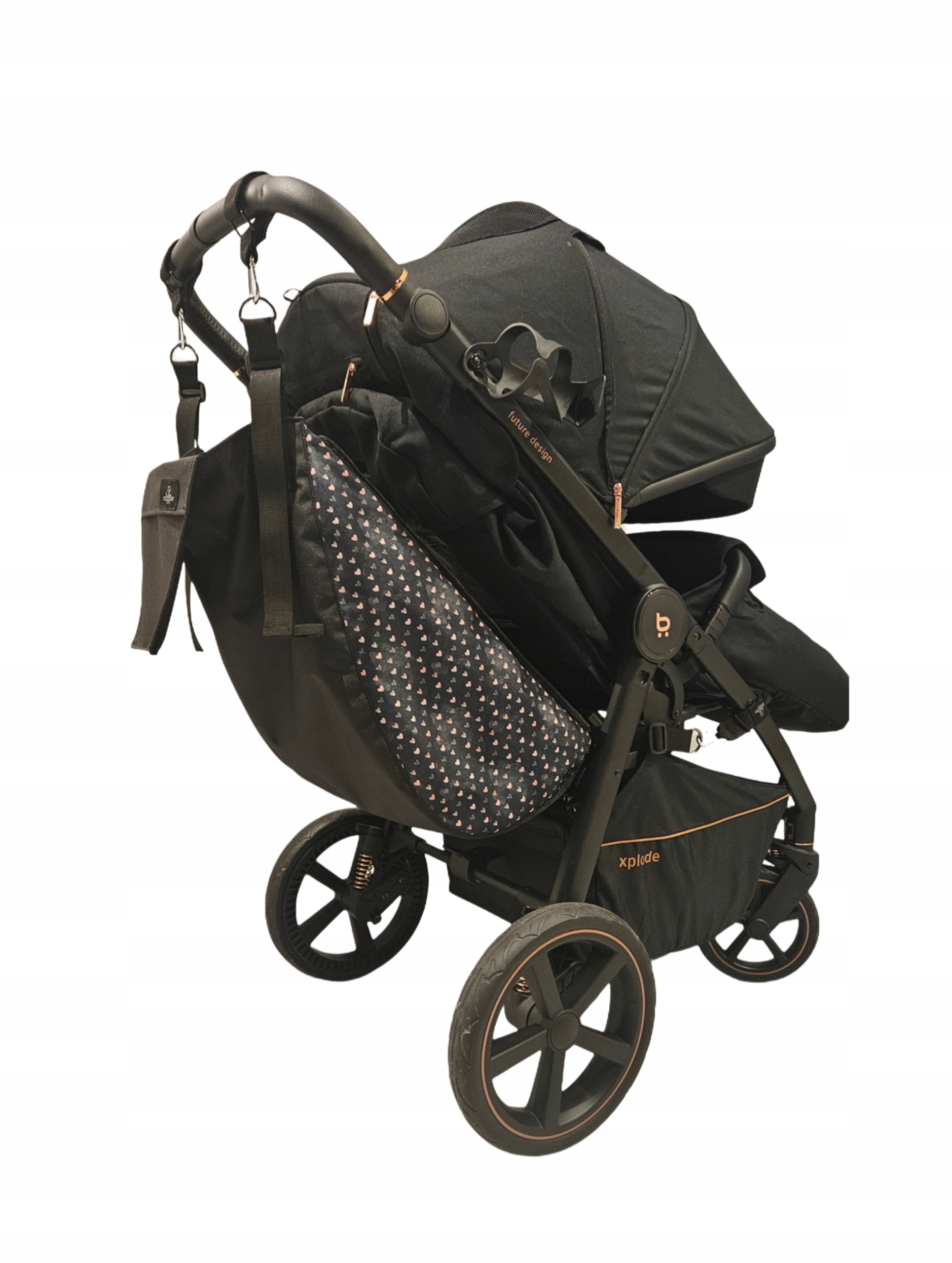 Hamak do wózka SERCA / PASY BEZPIECZEŃSTWA /SIATECZKA