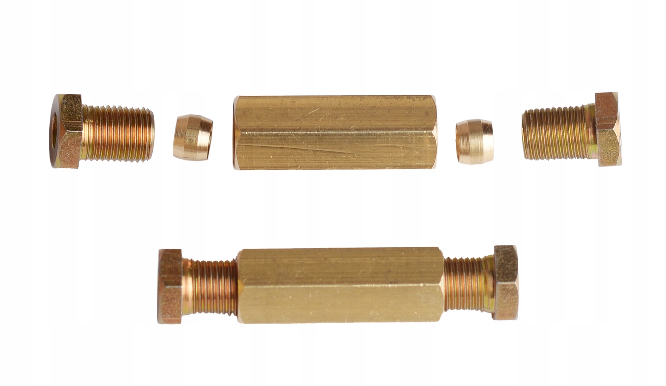 ŁĄCZNIK ZŁĄCZKA RURKI MIEDZIANEJ I LPG 8mm NA 6mm ZESTAW DO MIEDZI 6/8