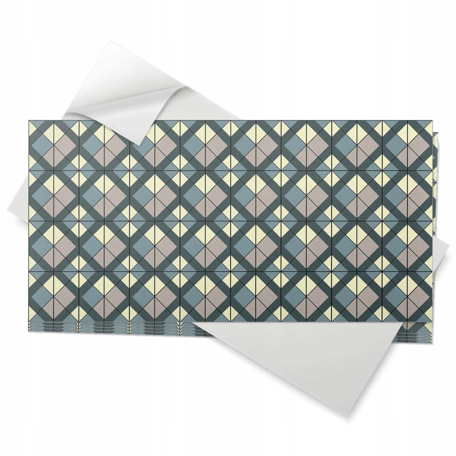 Sada vinylových dlaždic Pvc 6 ks 60x30 cm Geometrický kostkovaný vzor