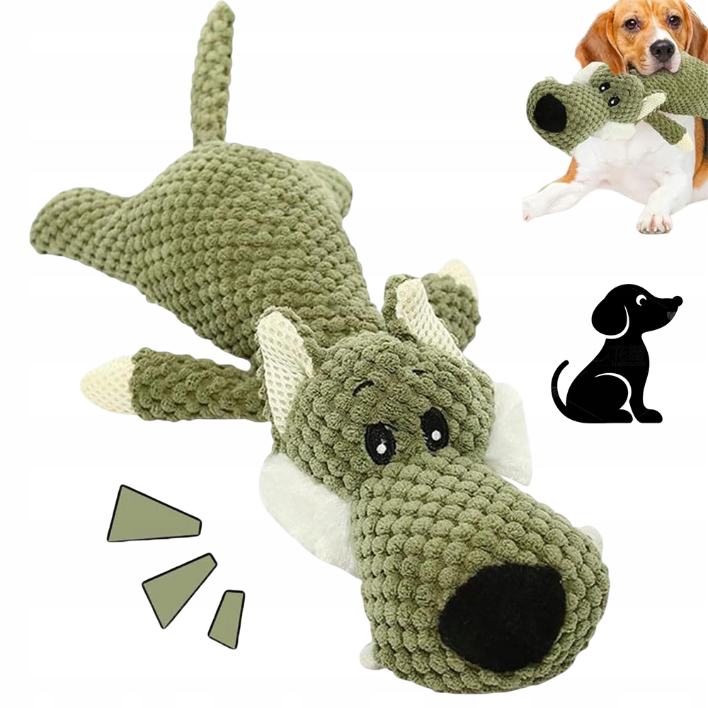 Levně Silné Kousátko Plyšová Hračka Vlk: Plyšák Pro Psa Pro Velkého Psa 40 CM Pitbull