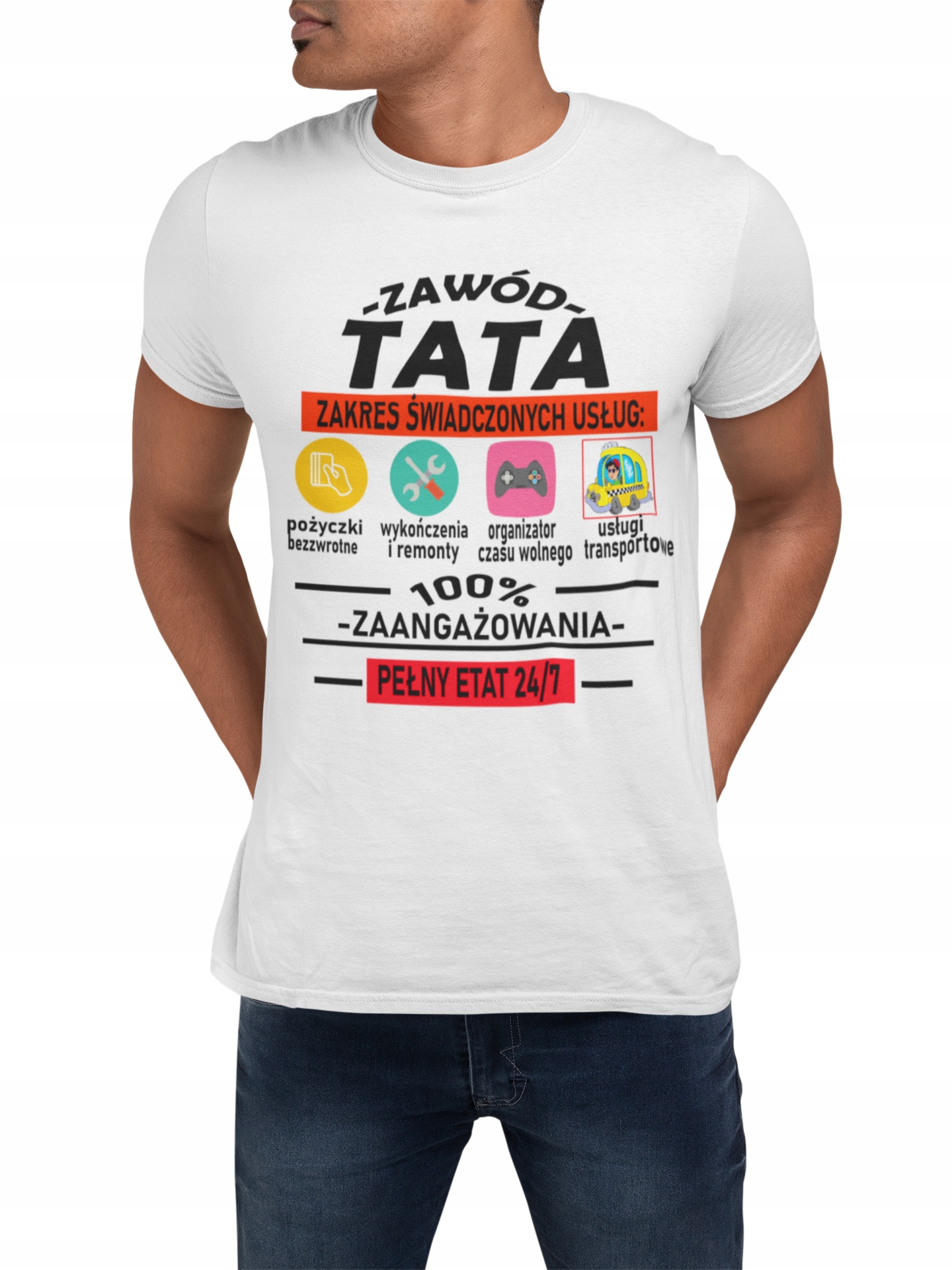 

Koszulka T-shirt- dla taty- dzień taty-prezent- L