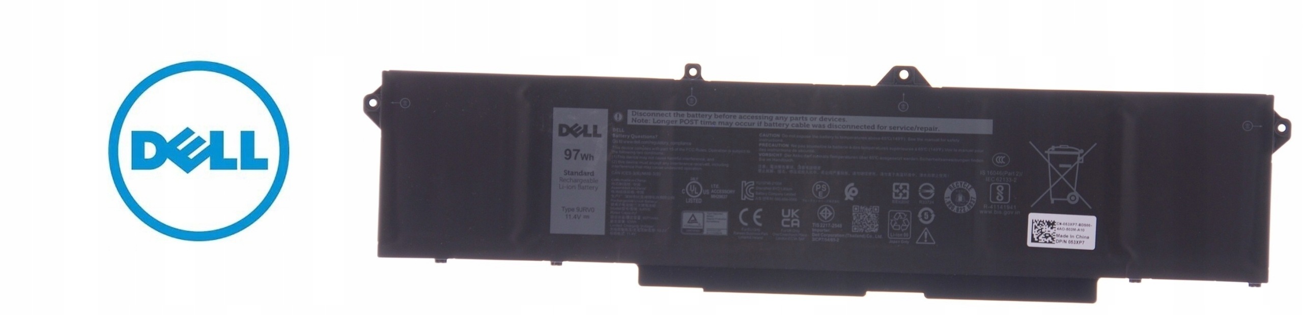 Baterie Dell 9JRV0 originální 97Wh 8071mAh pro Dell Precision 15
