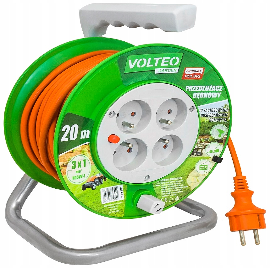 Predlžovací Kábel Na Bubne 40M H05VV-F 3*1.5MM VT-415-4015