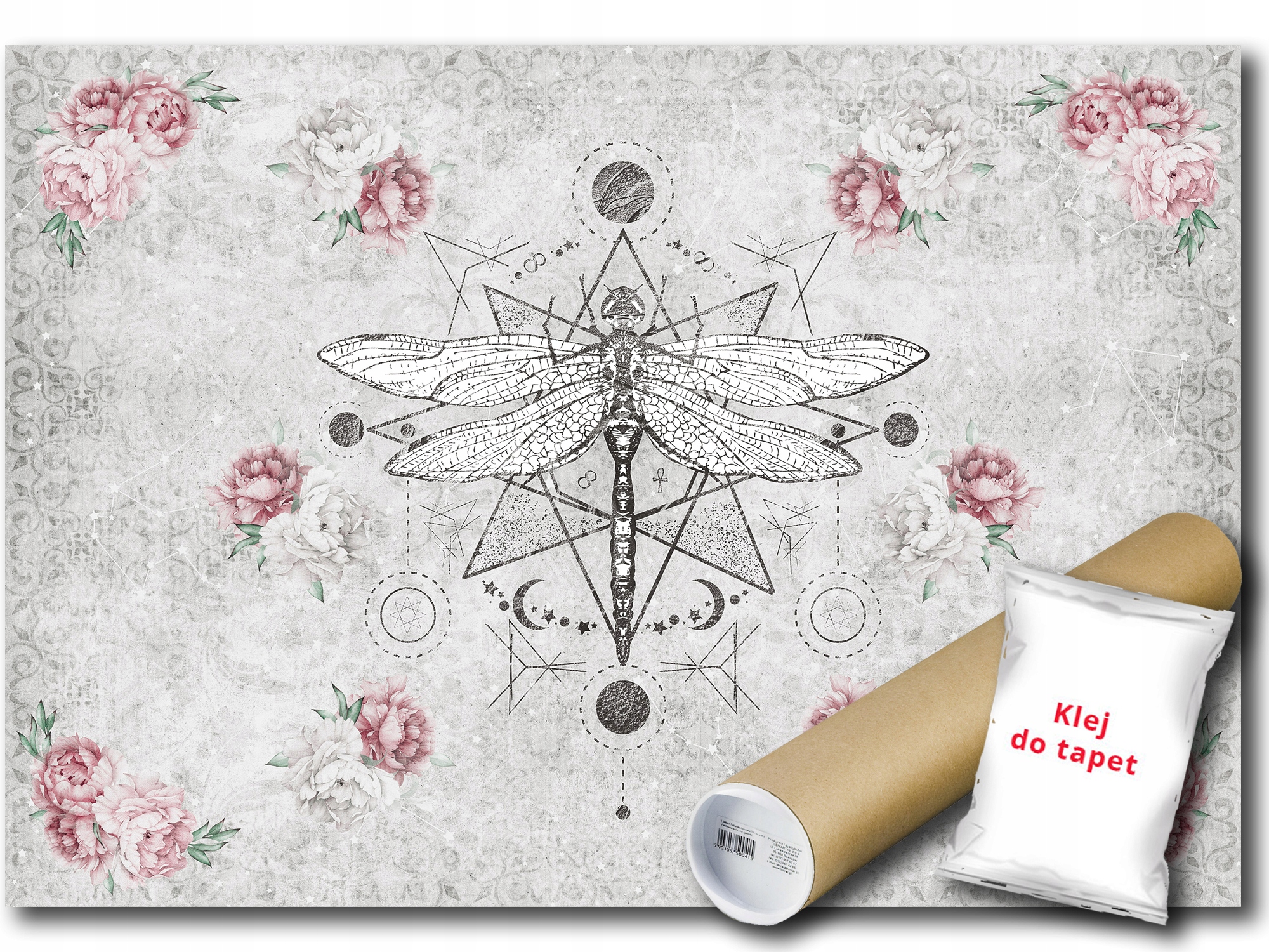 Fototapeta Flizelina Vážka Květiny Boho 254x184