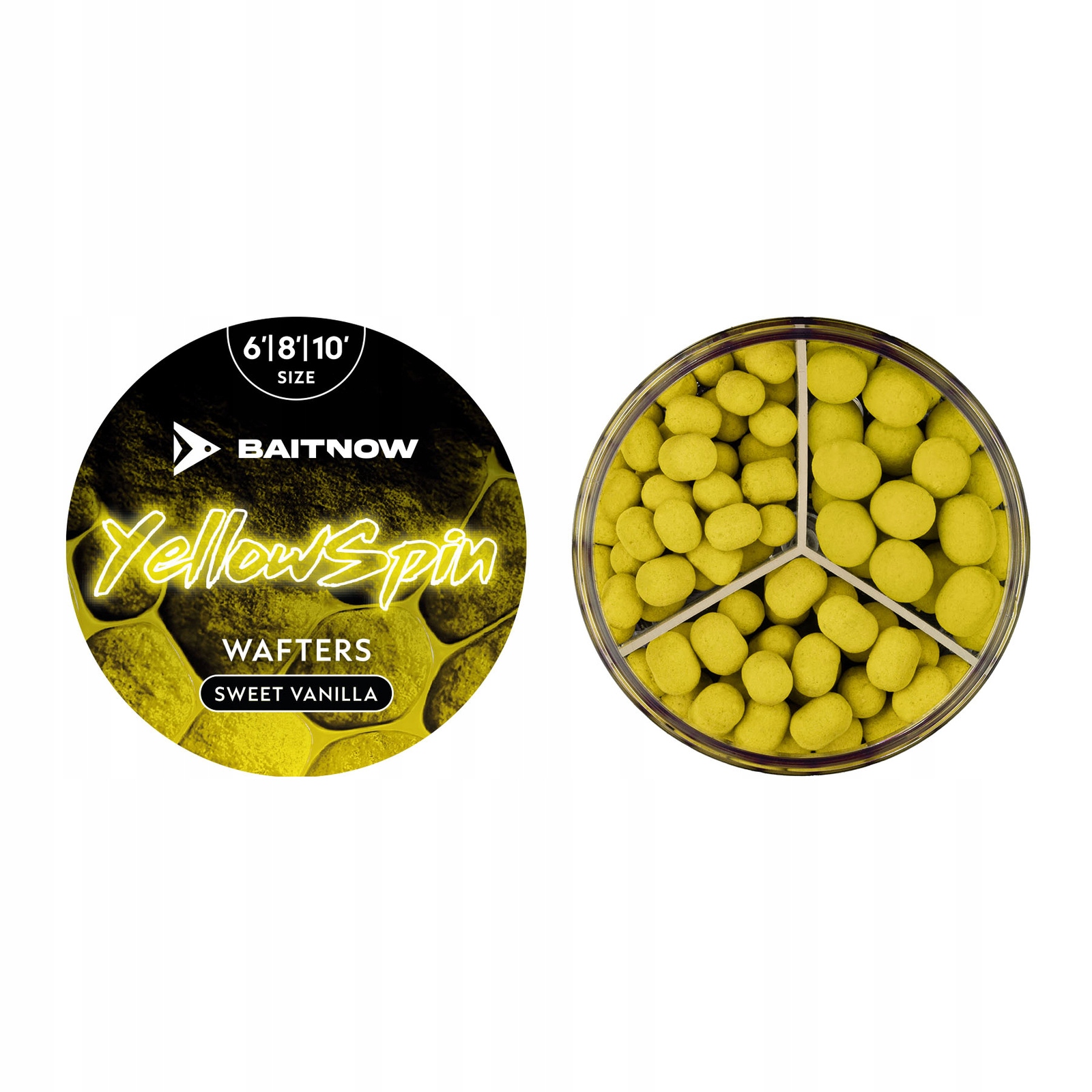 Wafters Method Feeder Baitnow Mikado Yellow Spin Roz.6/8/10 24g