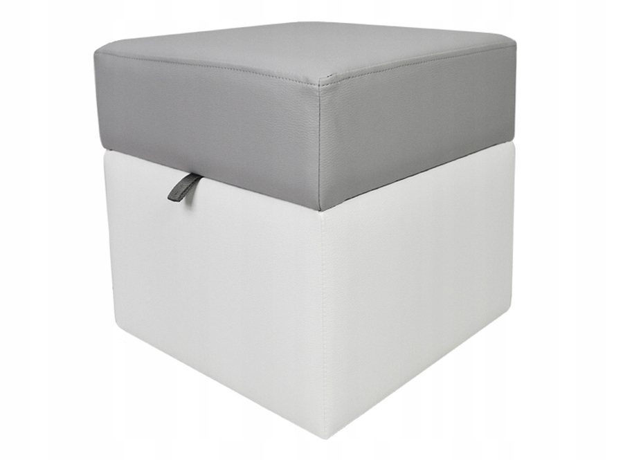 Pufa kostka otwierana skrzynia EKO SKÓRA 40x40 cm dwukolorowa wiele kolorów Marka tapicer-opole