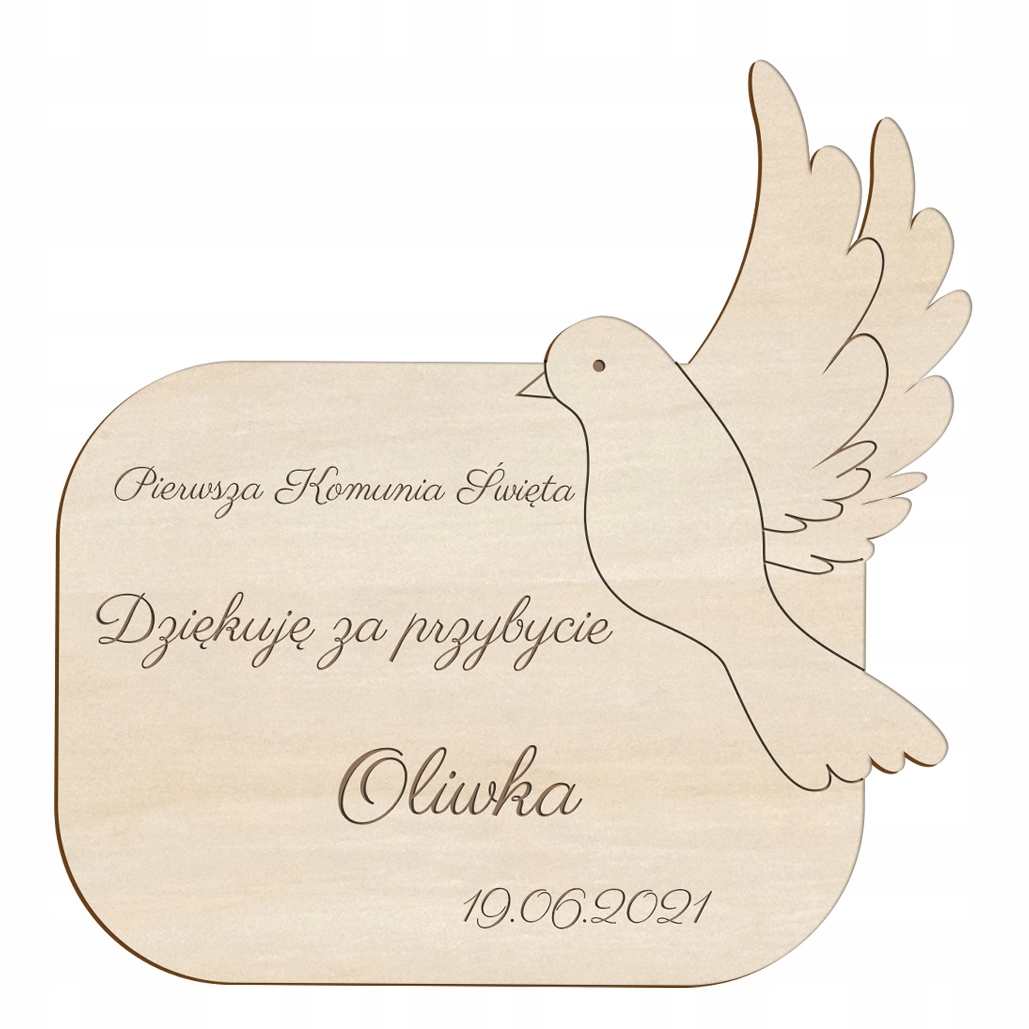 PODZIĘKOWANIE KOMUNIA CHRZEST 10 SZT MAGNES