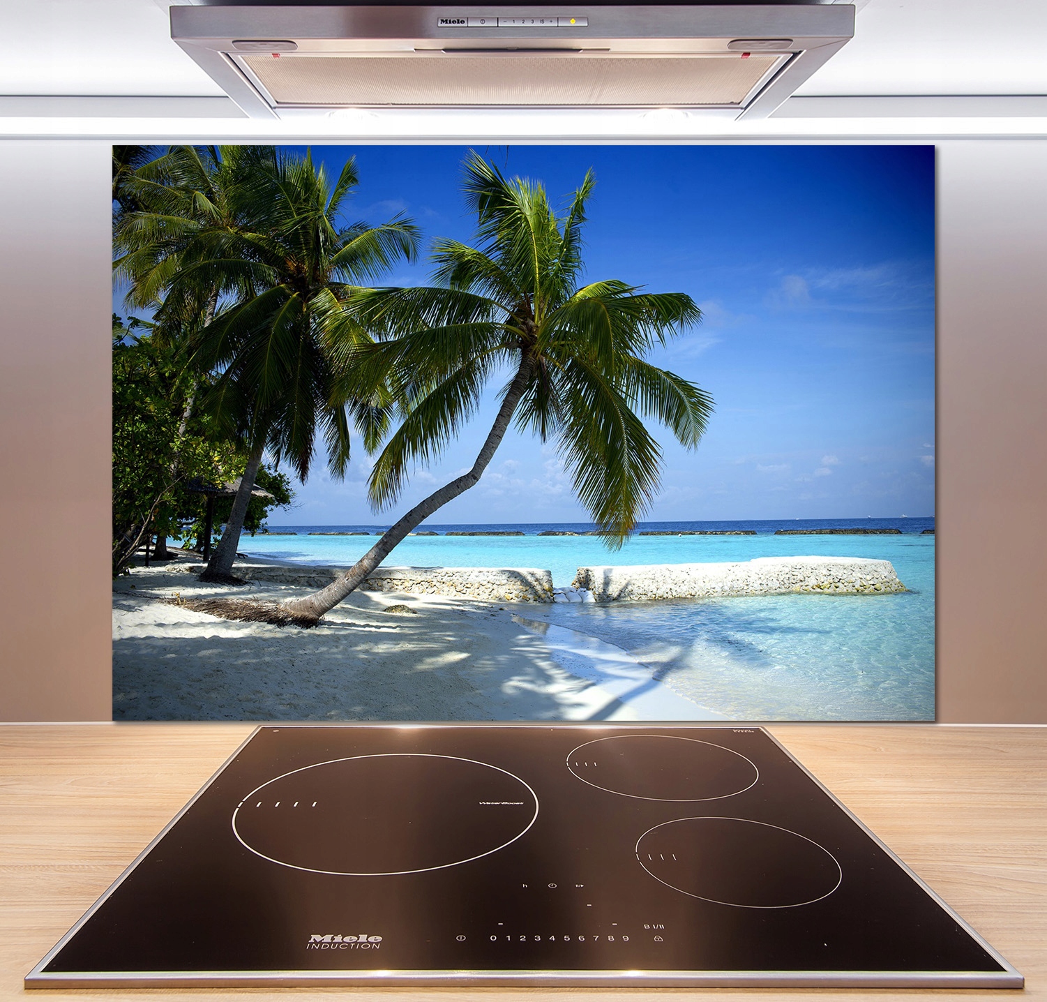 

Panel do kuchni Tropikalna plaża 100x70 cm + Klej