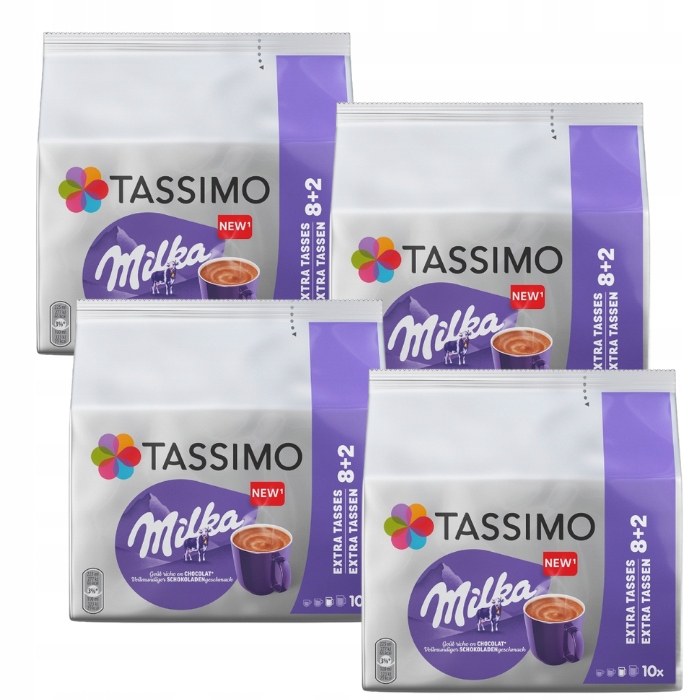 Zestaw 4x Kapsułki Tassimo Milka 10 szt. mleczna czekolada