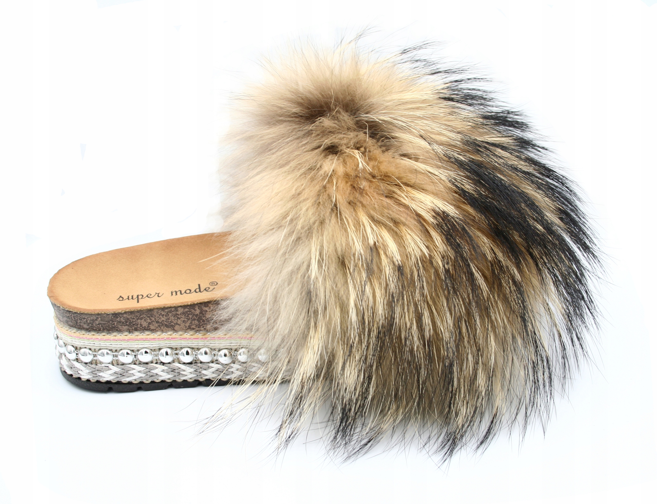 ESPADRYLE KLAPKI Z PRAWDZIWYM FUTREM JENOTA r 39 Marka inna