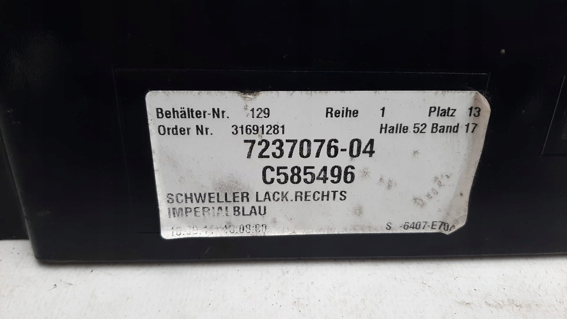 BMW 5 F10 F11 threshold right moulding threshold right 7184774