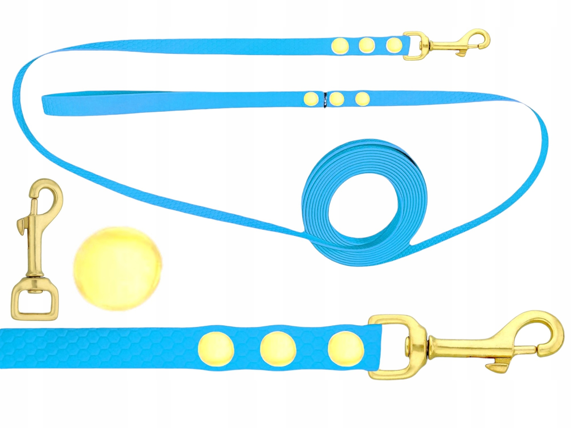 Vodítko S Pravou Tréninkovou Mosazí Biothane Pvc 10 M 16 MM