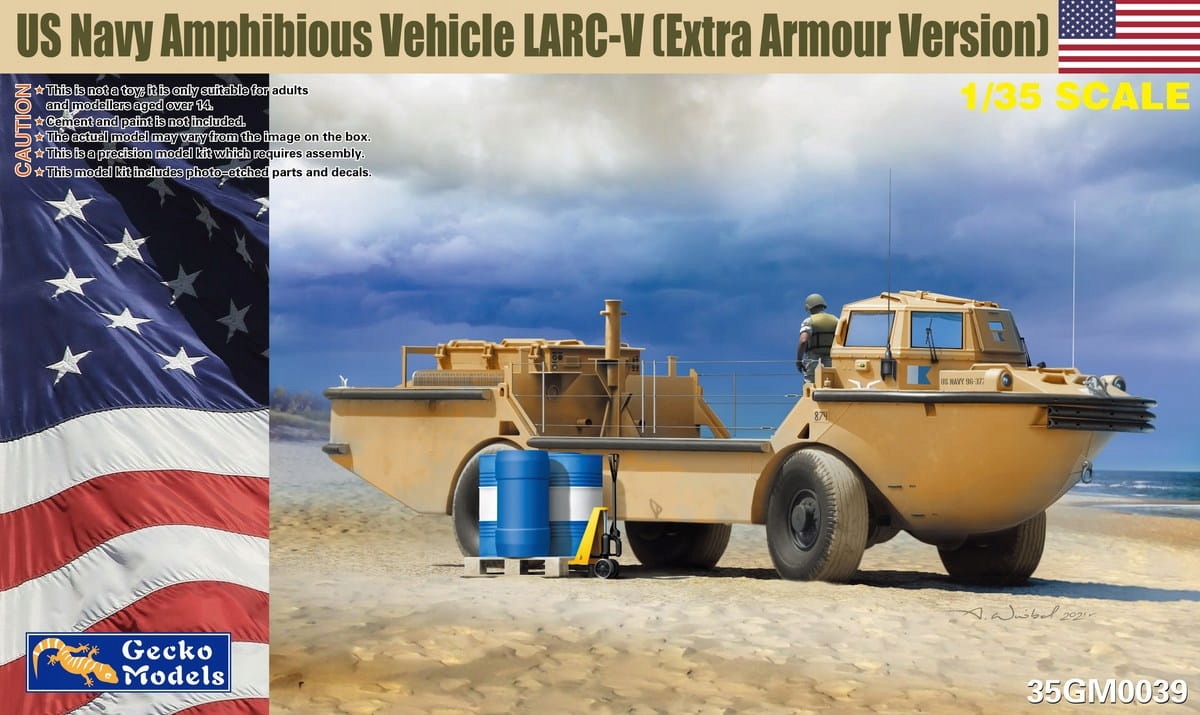 Gecko Models 35GM0039 1:35 Us Navy Larc-v Extra Ar