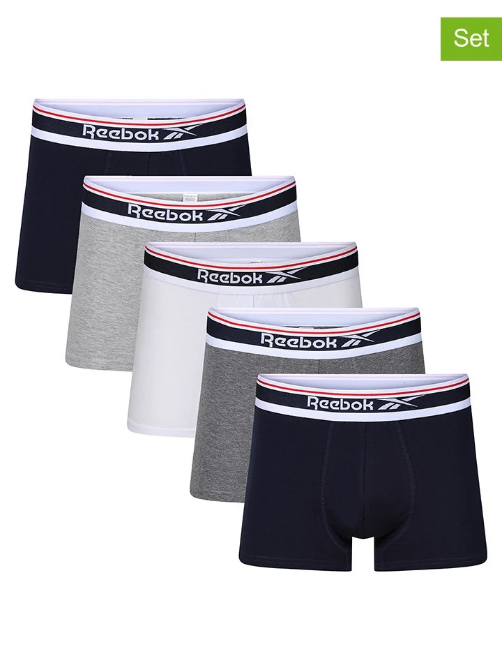 Pánské boxerky slipy Reebok Jay 5 kusů v sadě vel. M