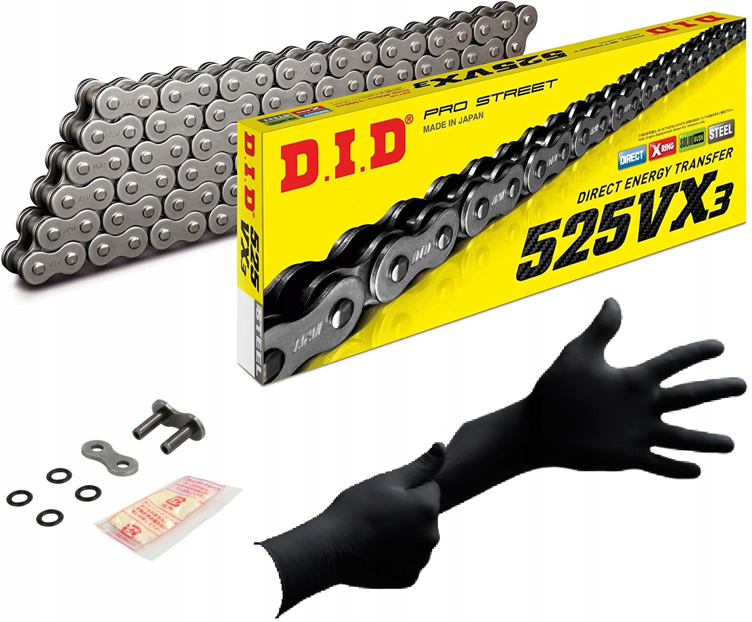 

Łańcuch Napęd-owy DID 525 VX3 124 Ogniwa Czarny