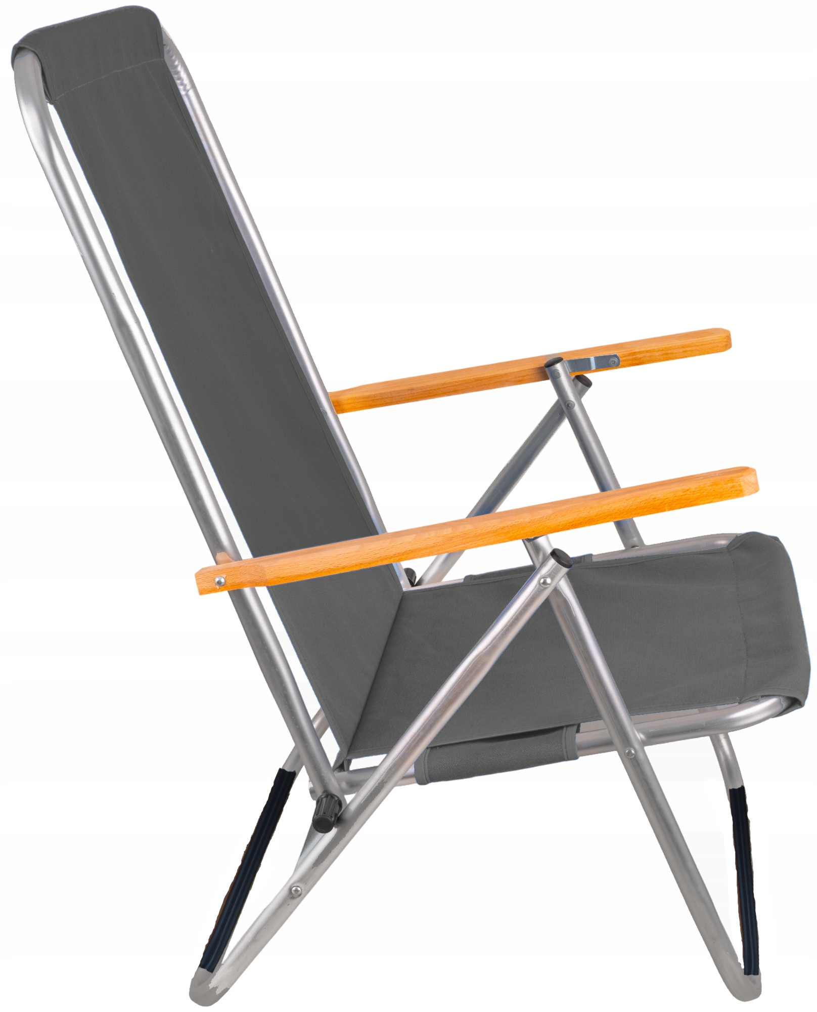Leżak Metalowy , Składany, Dwupozycyjny Na Plażę Lub Do Ogrodu Grafitowy
