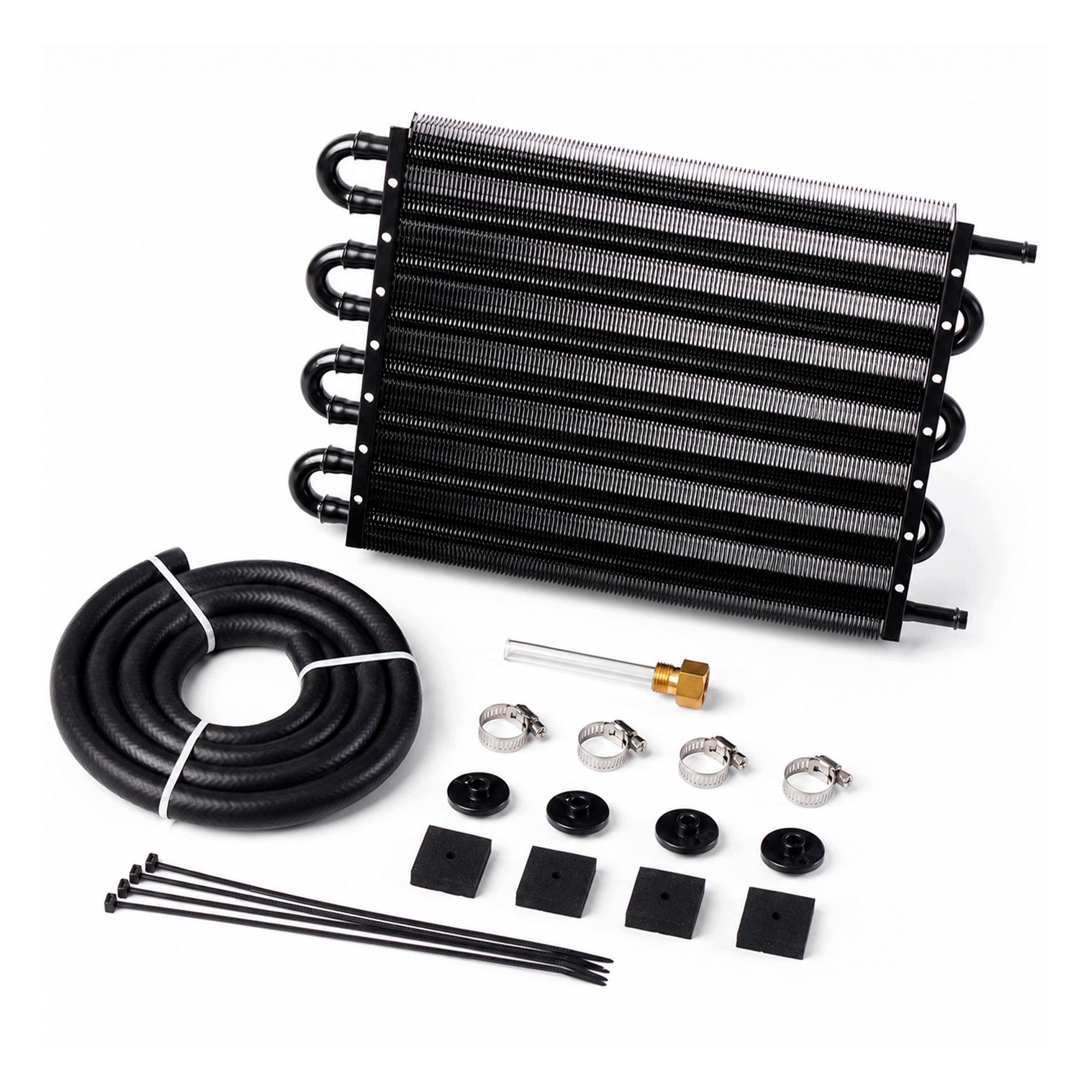 Chladič Oleje 8 Řad Univerzální Inter Cooler Drift Ac Černý Komplet