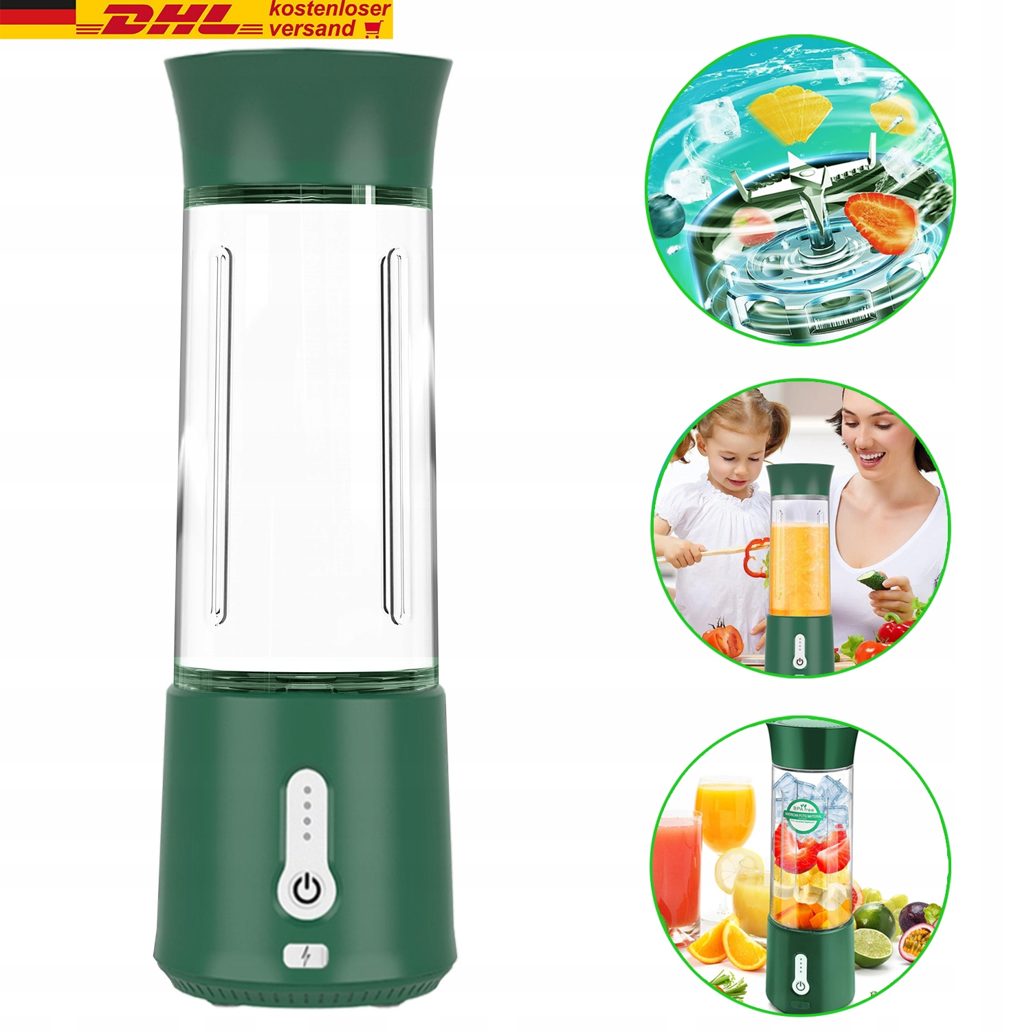 Przenośny blender Akumulatorowy blender kielichowy 150 W Kruszarka do lodu Butelki Akumulatorowe