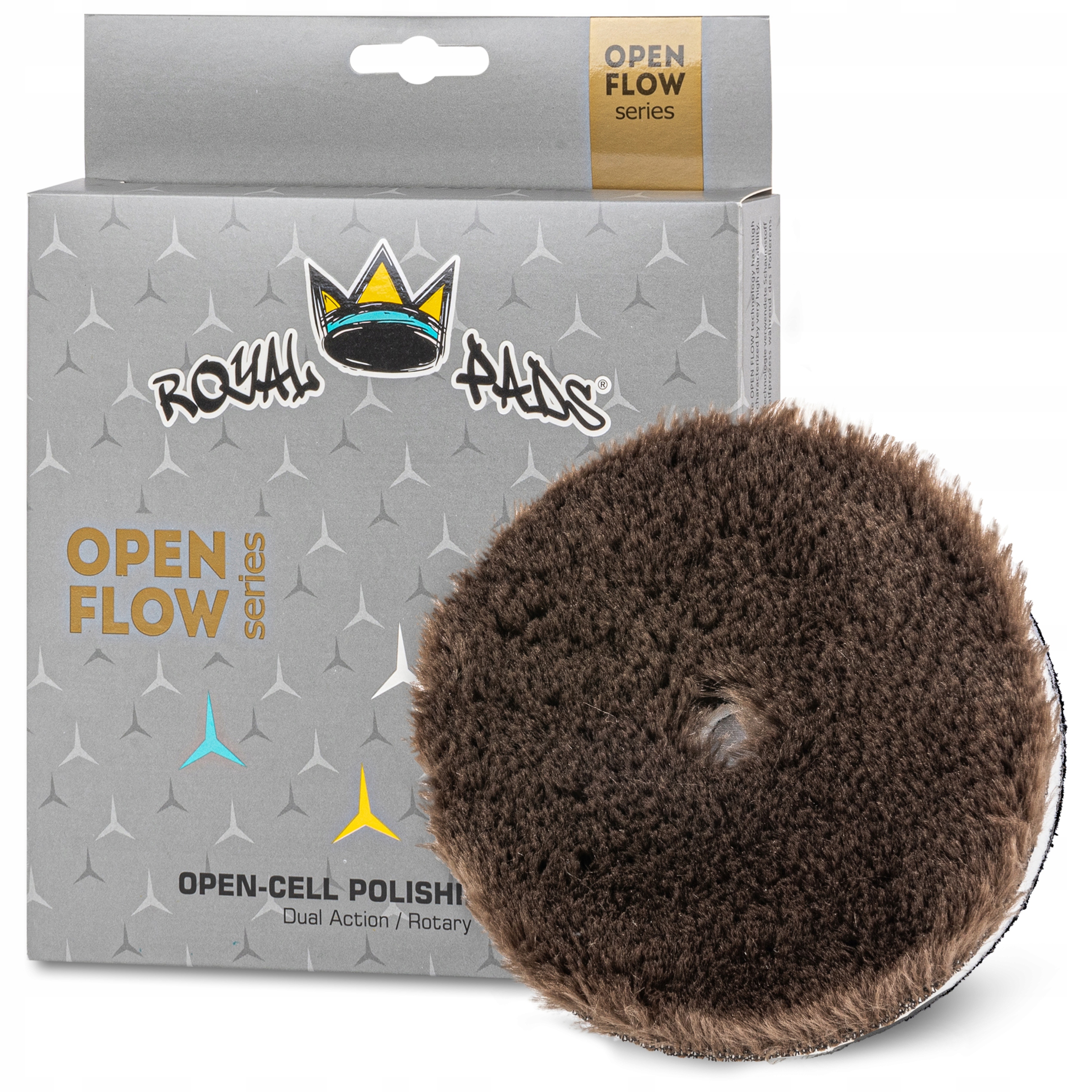 Royal Pads One-touch Wool 130mm Syntetyczne Futro Polerskie One Step Pad