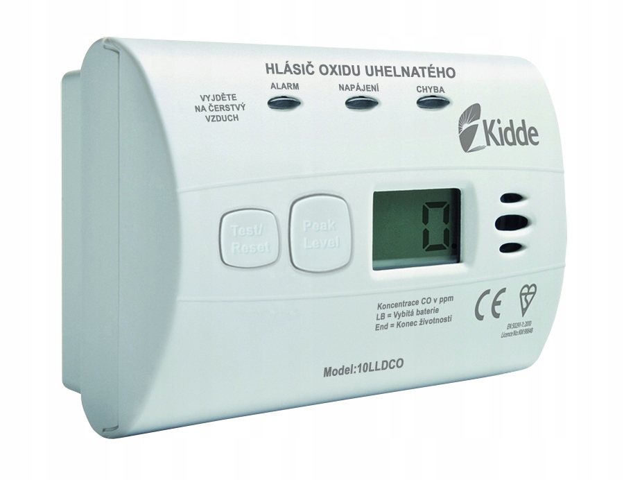 Kidde 10LLDCO detektor Co, odolný voči vlhkosti