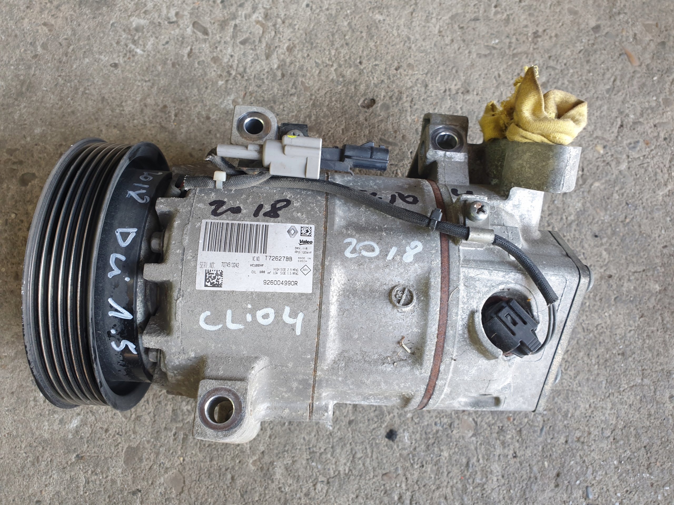 compressor KLIMY RENAULT CLIO 4 IV CAPTUR 1.5 DCI 926004990R