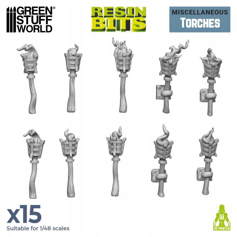 3D Printed Torches pochodnie 15 szt.