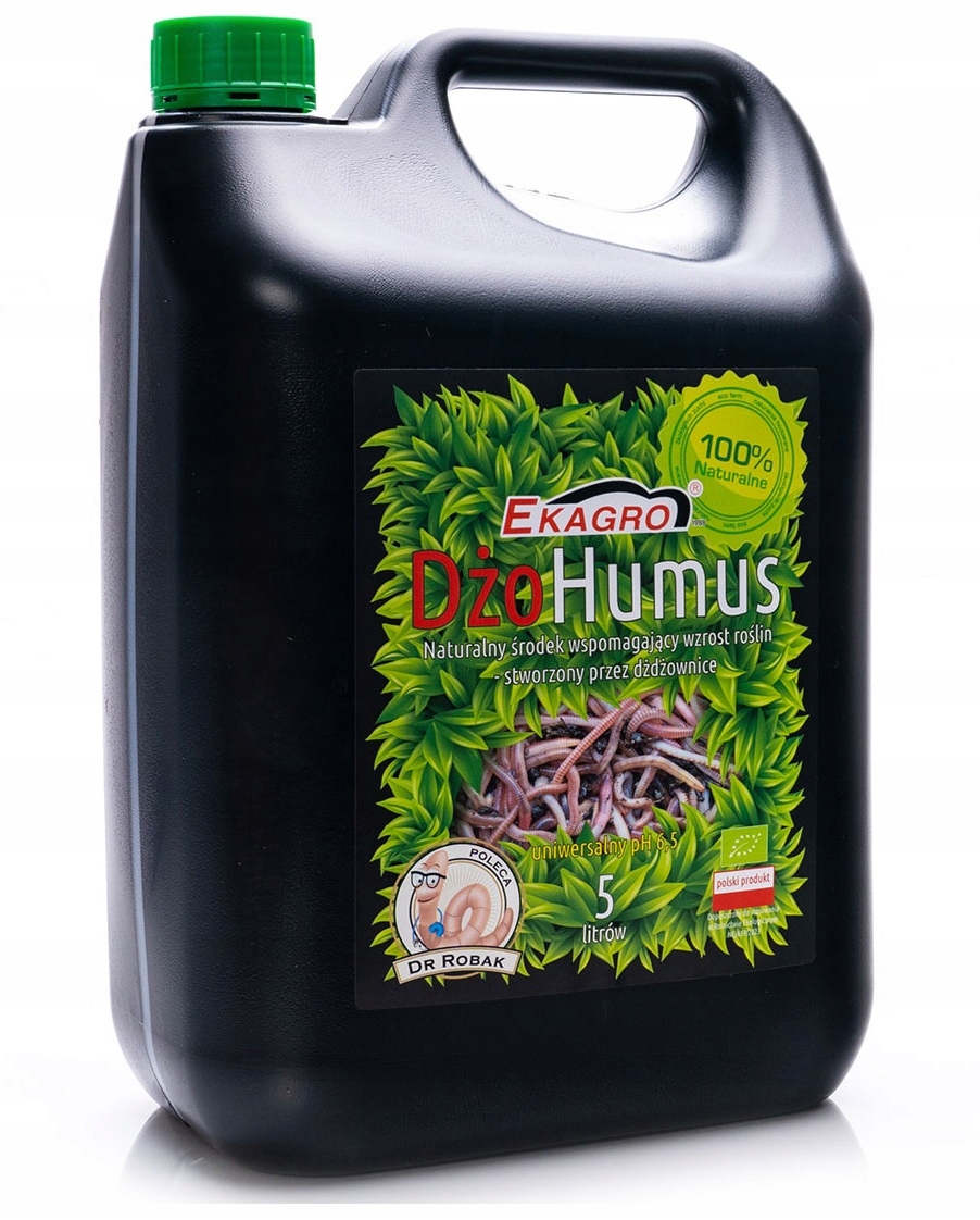 BIOHUMUS NAWÓZ DO WARZYW OWOCÓW ROŚLIN ORGANICZNY PŁYNNY HUMUS 5L EKAGRO