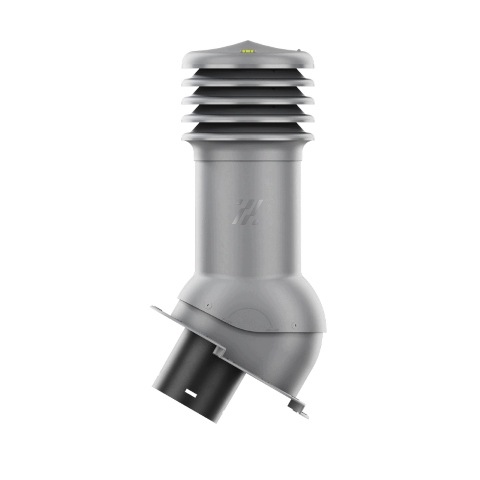 Větrací komín HiVent pro střešní plech a kaprařinu, průměr 150 mm, grafit
