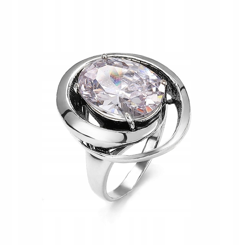 Prstýnek ryzost 925 s velkou zirkonií, krásný a elegantní vel. 20