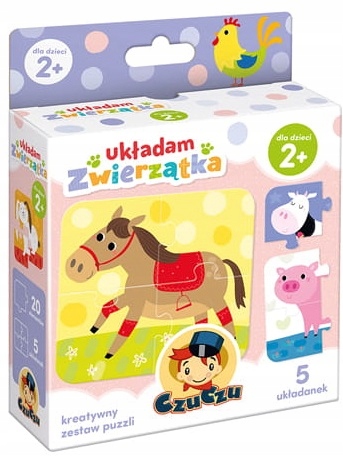 

5 Układanek Układam Zwierzątka Puzzle 2+ Czuczu