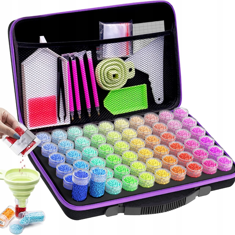 Diamantová Vyšívací Sada Diamond Painting Příslušenství S Taškou Pouzdro