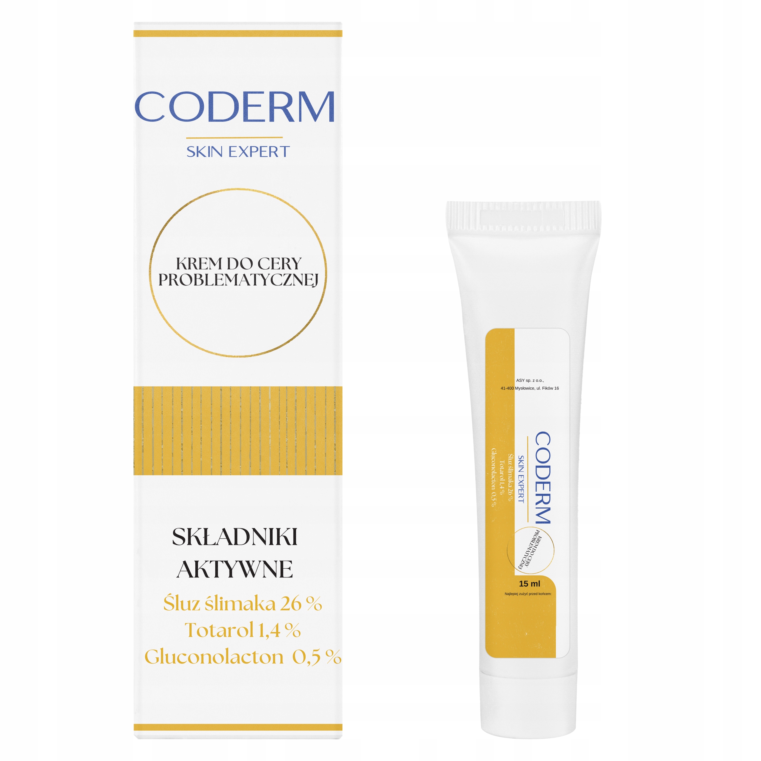 Coderm Krém pro problematickou pleť s hlemýždím slizem 26% 15 ml