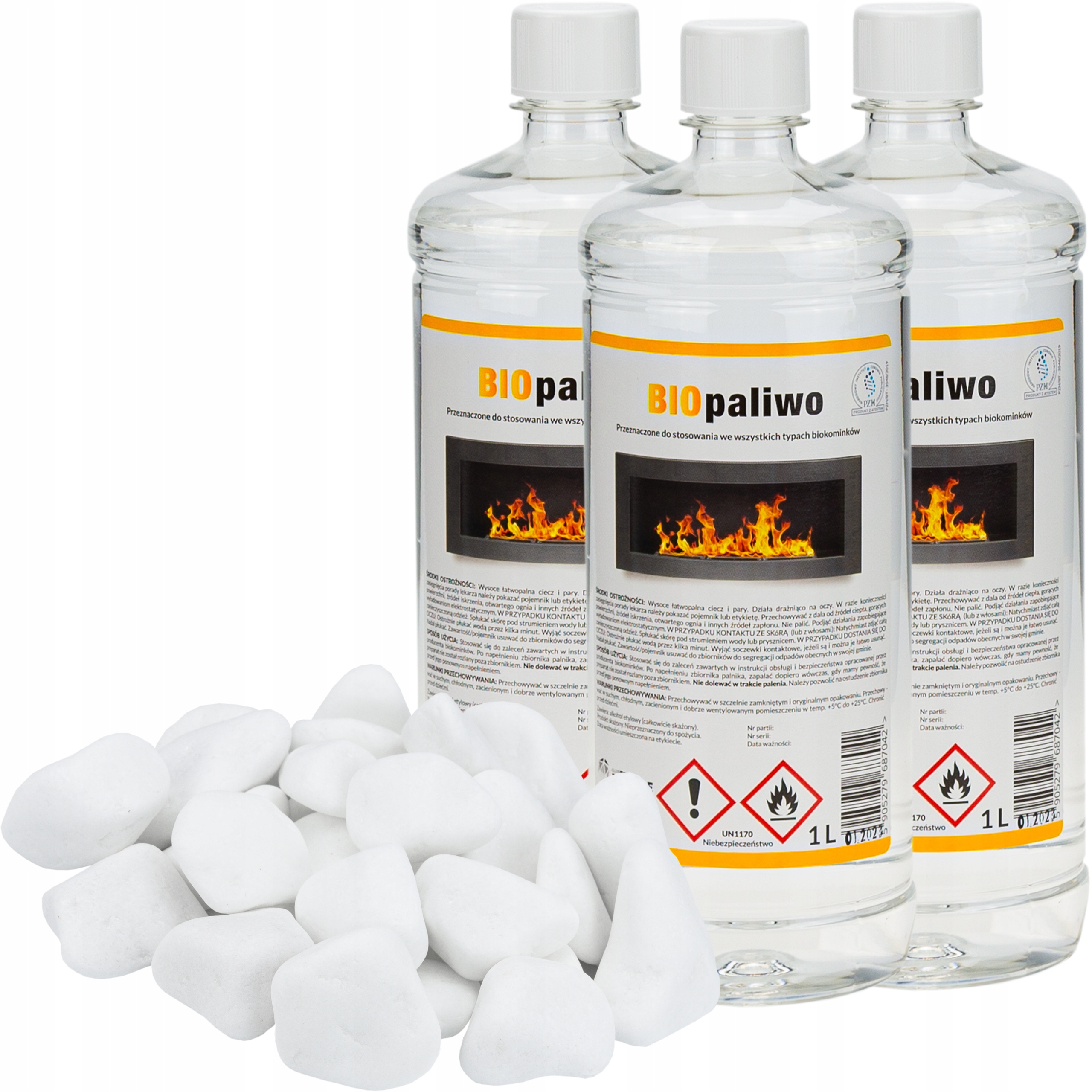 

Zestaw 3x Biopaliwo + 1KG Kamieni Ozdobnych Gratis