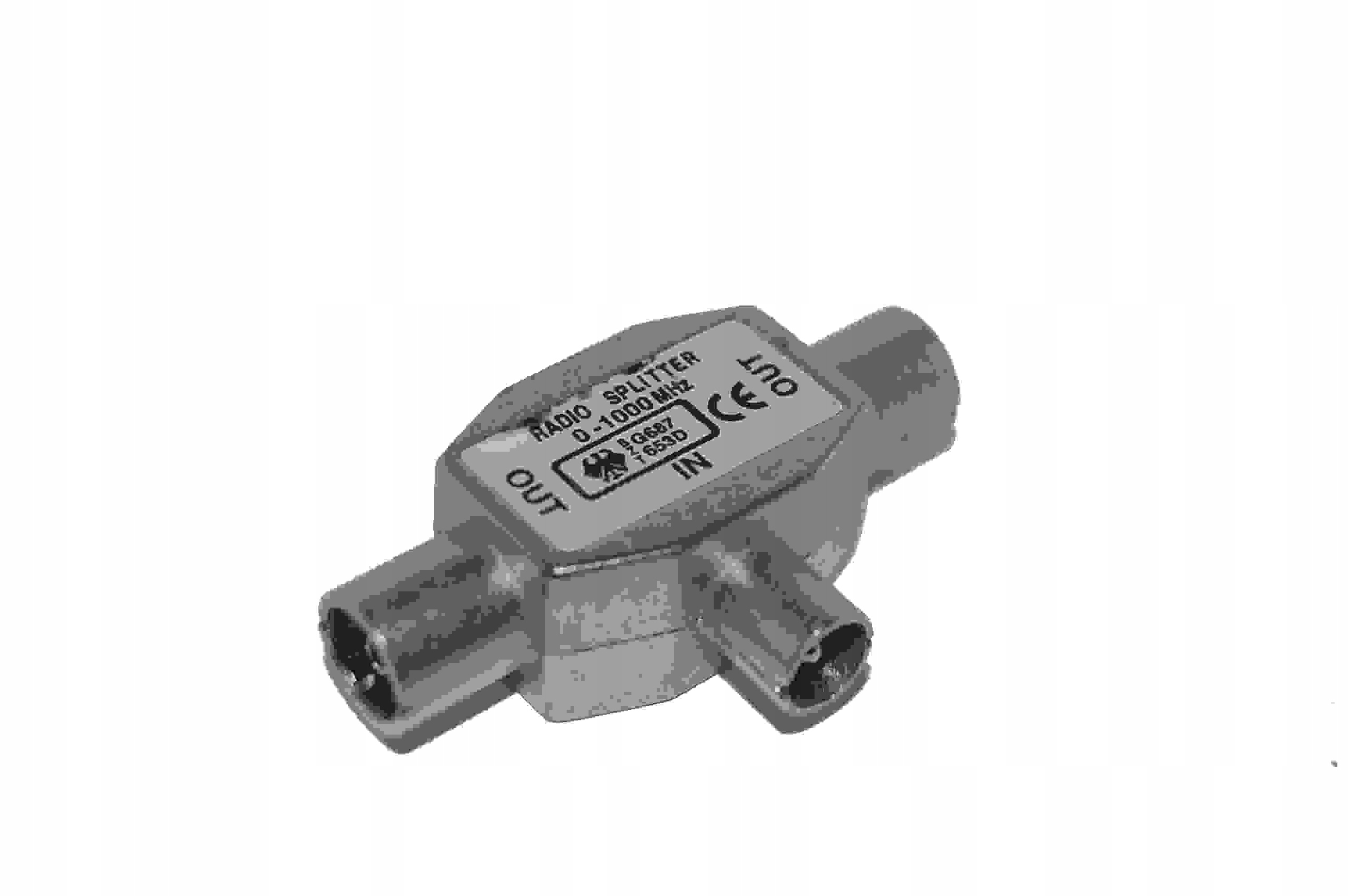 Splitter antenowy 2 gniazdo 1 wtyk metalowy