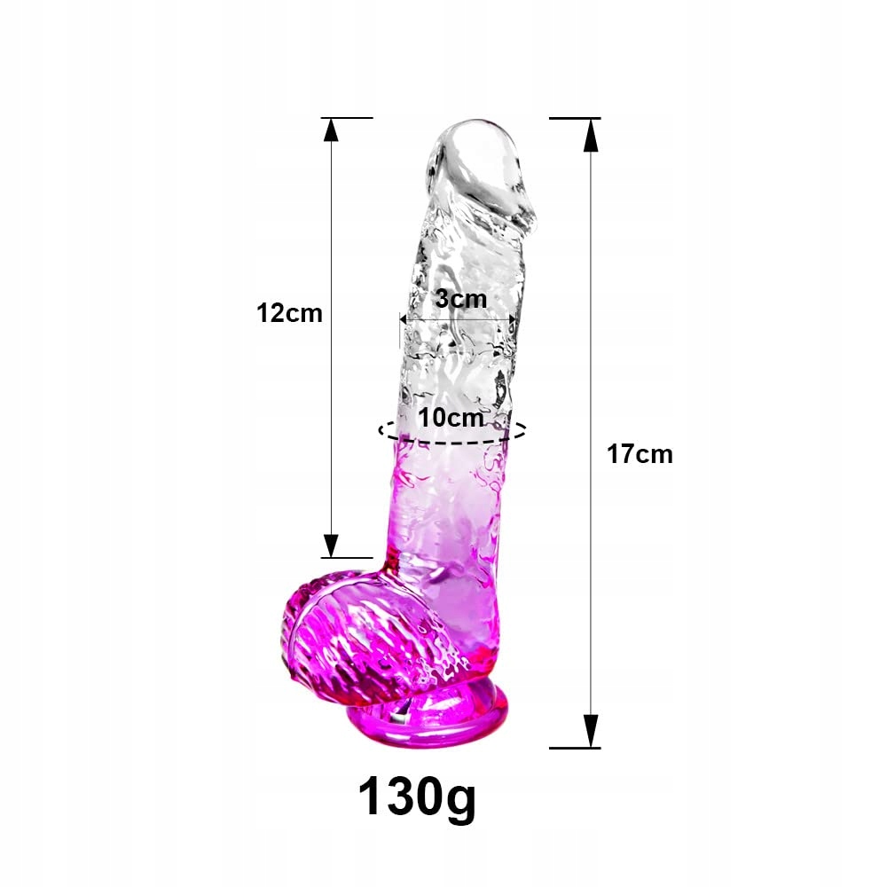 REALISTISCHE Przezroczysty Dildo Z Przyssawką 17cm Dla Kobiet I Mężczyzn — miniatura 5