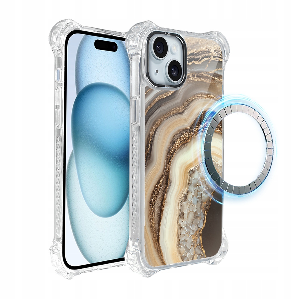 Pouzdro pro iPhone 15 Plus Ibizu DropGuard Ultra s MagSafe, Medový achát
